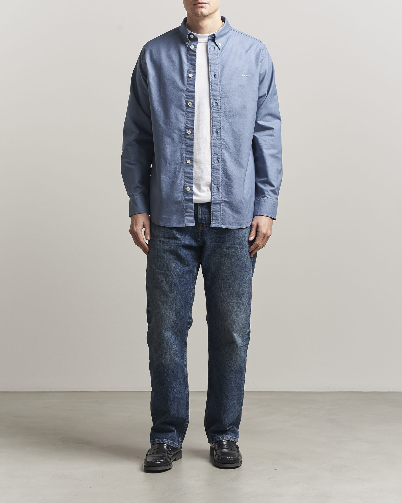 Homme | Chemises | NN07 | Colby Oxford Shirt Stone Blue