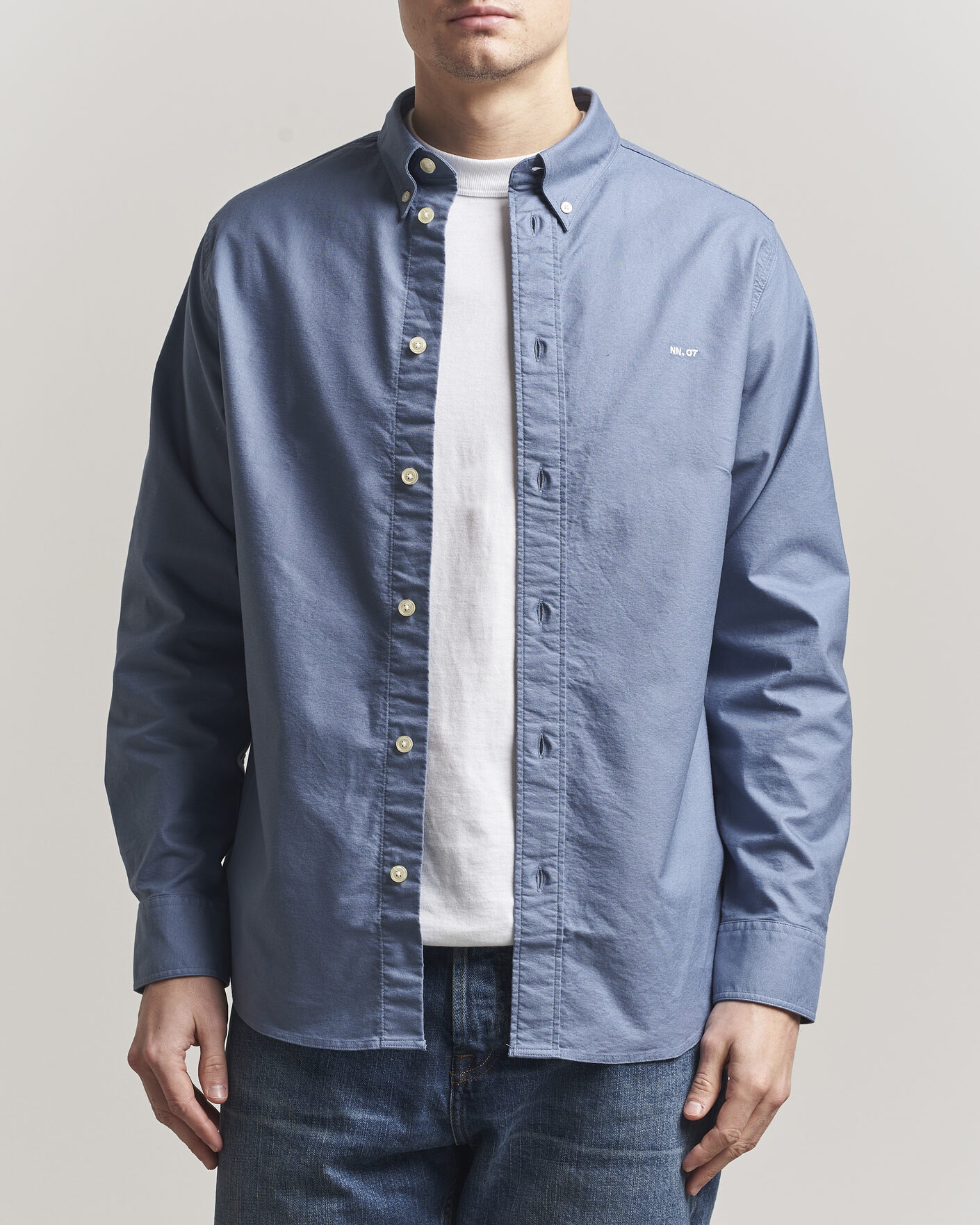 Homme | Chemises | NN07 | Colby Oxford Shirt Stone Blue