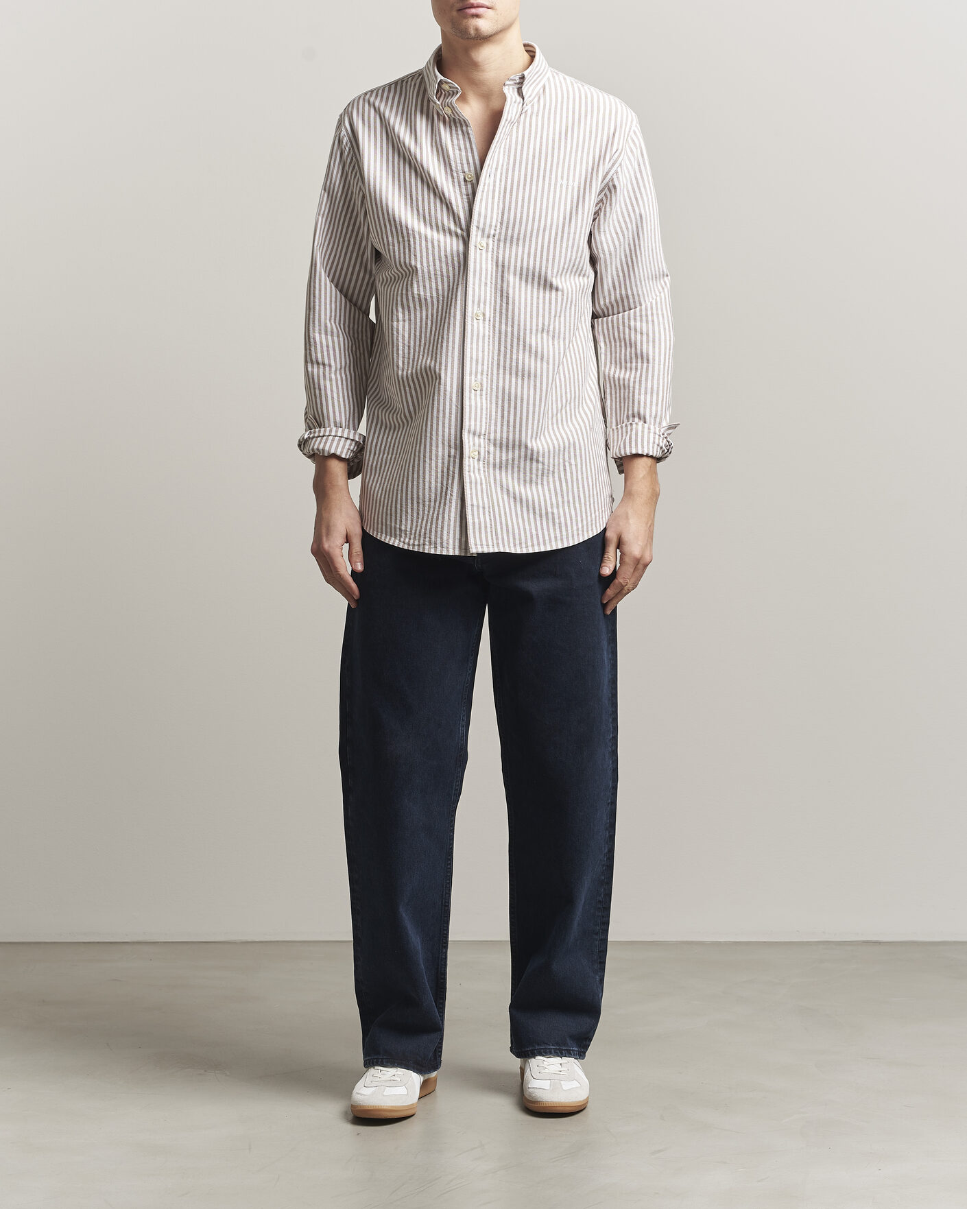 Homme | Chemises | NN07 | Colby Oxford Shirt Terracotta/White