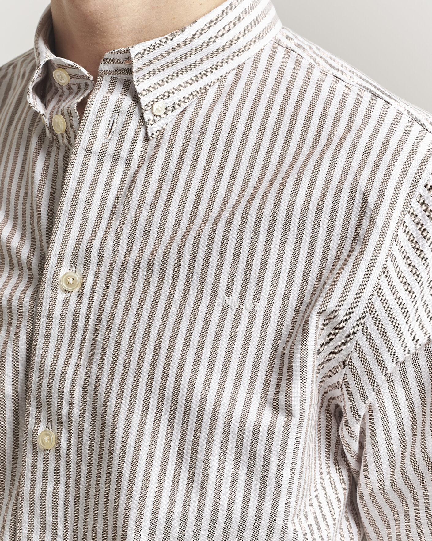 Homme | Chemises | NN07 | Colby Oxford Shirt Terracotta/White