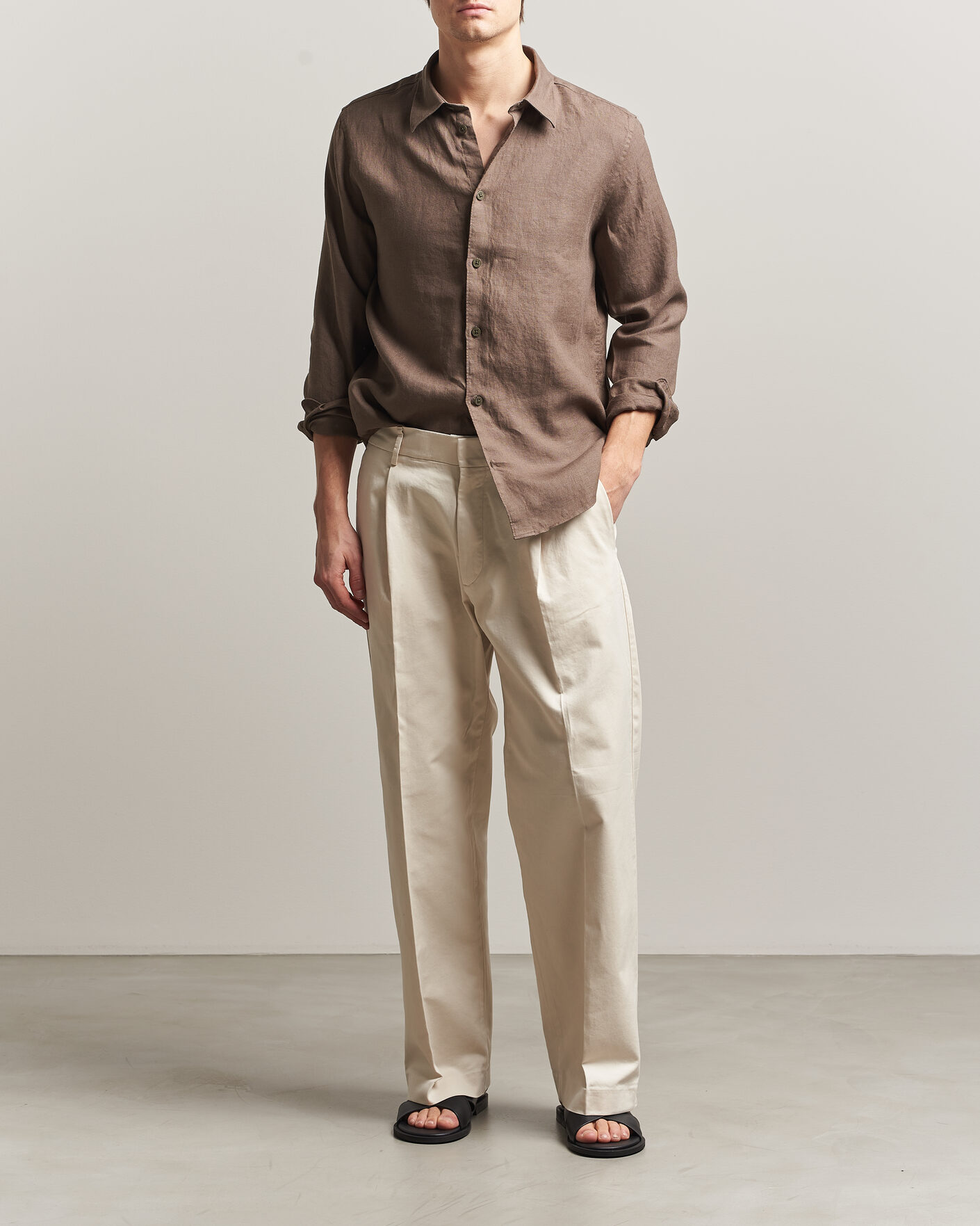 Homme | Chemises | NN07 | Enzo Linen Shirt Mable Husk