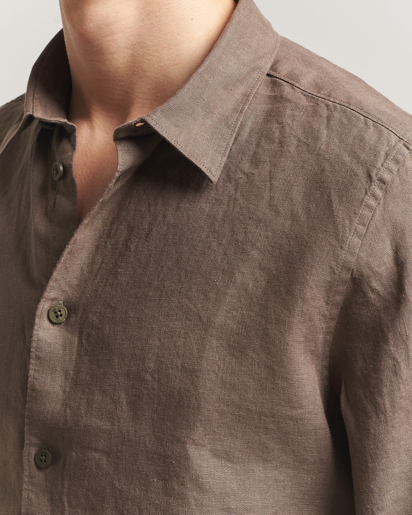 Homme | Chemises | NN07 | Enzo Linen Shirt Mable Husk