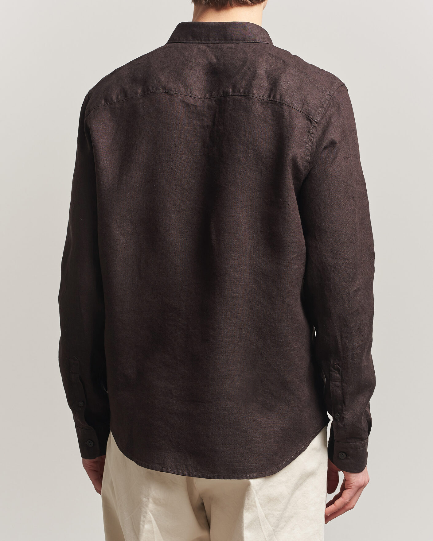 Homme | Chemises | NN07 | Enzo Linen Shirt Deep Truffle