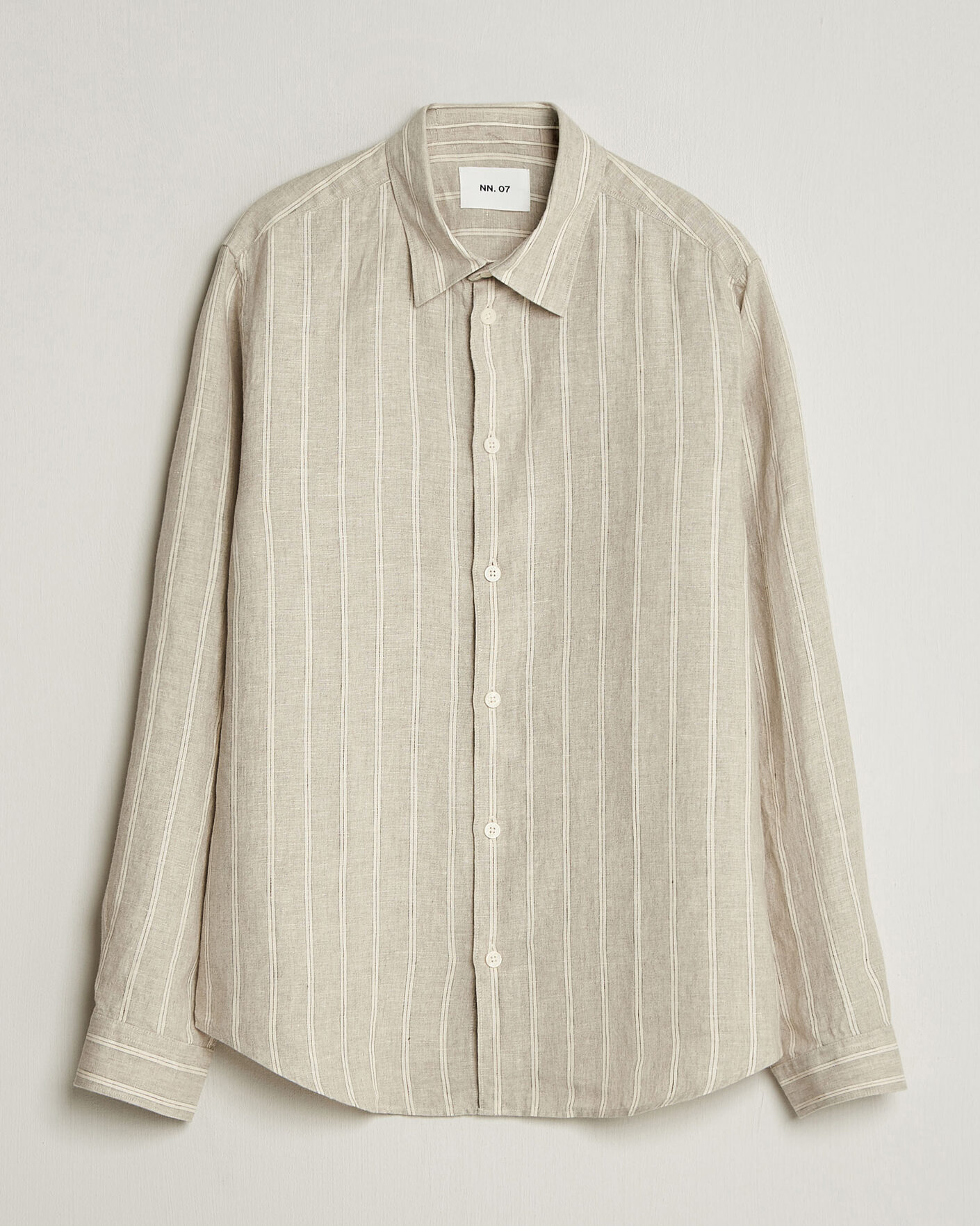 Homme | Chemises | NN07 | Enzo Linen Shirt Oat Stripe