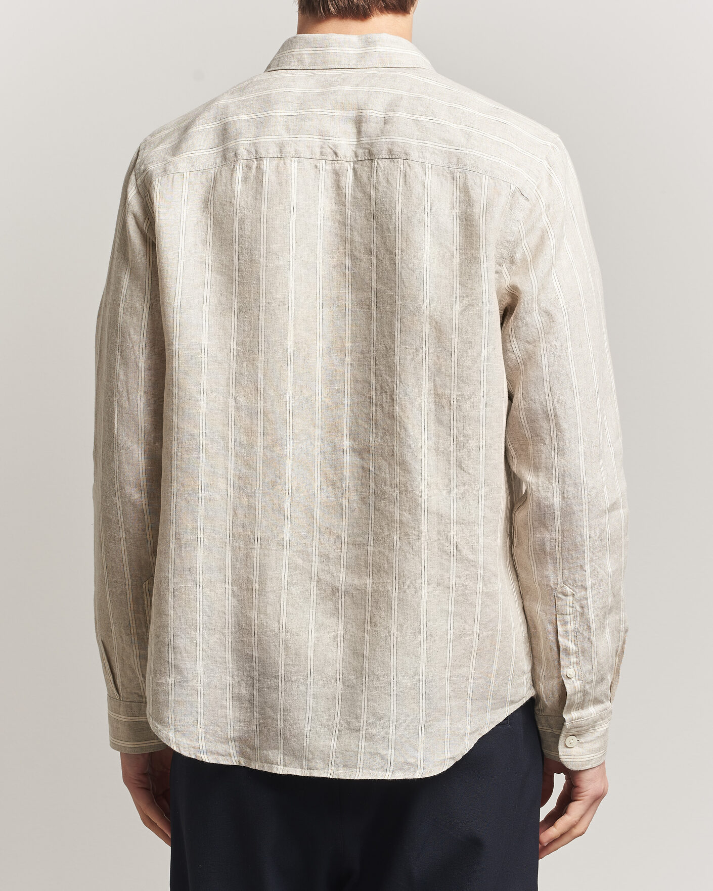 Homme | Chemises | NN07 | Enzo Linen Shirt Oat Stripe