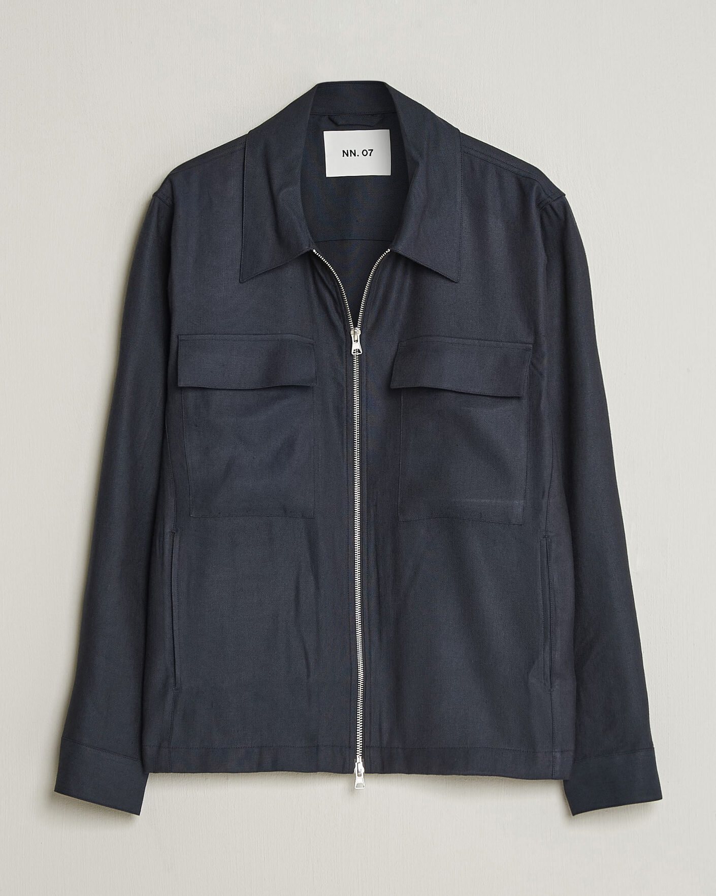 Homme | Chemises | NN07 | Alban Linen/Viscose Overshirt Deep Navy