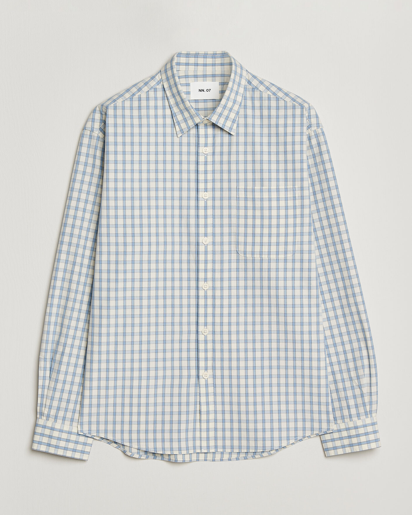 Homme | Chemises | NN07 | Deon Brushed Cotton Shirt Ecru Check