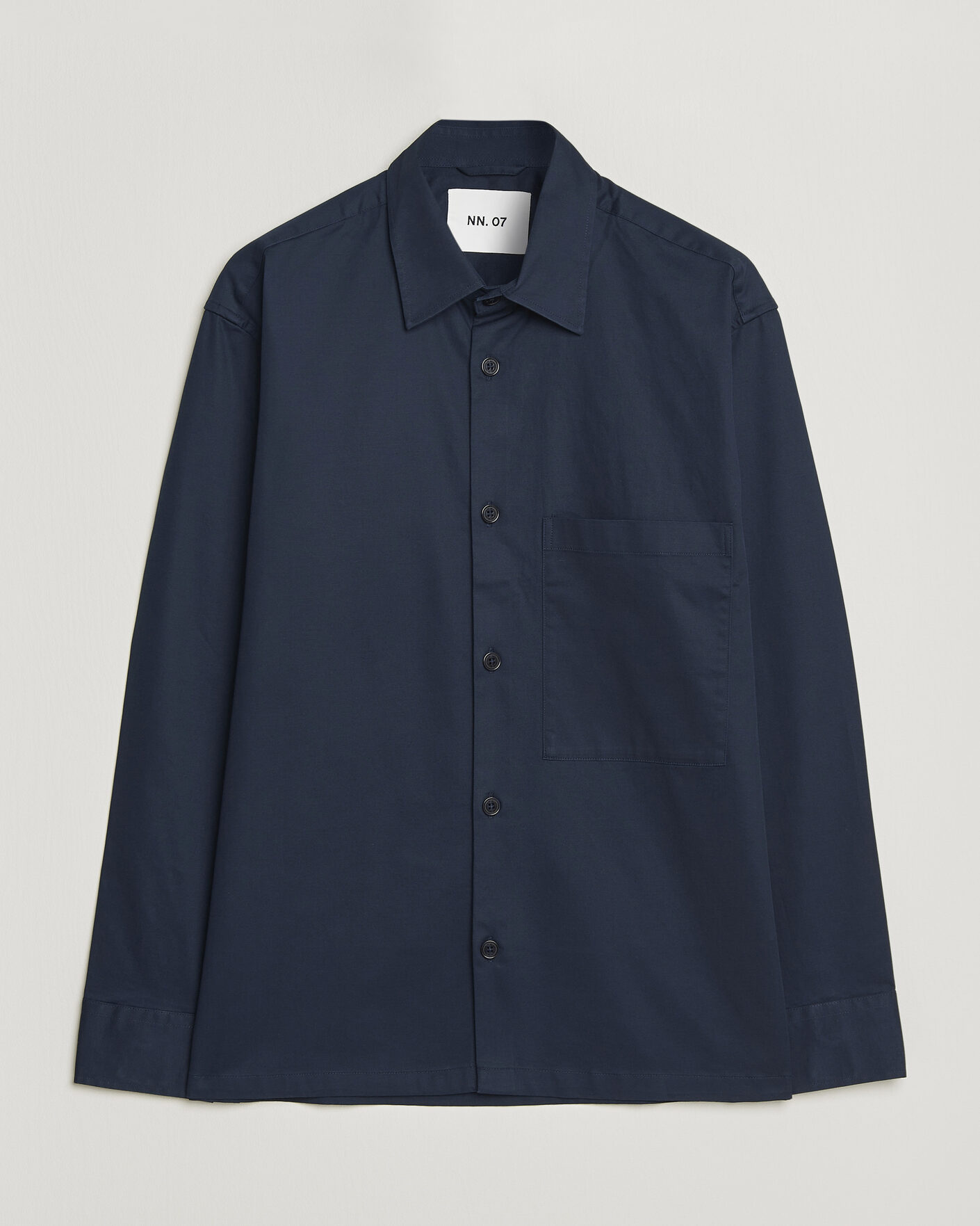 Homme | Chemises | NN07 | Freddy Cotton Overshirt Navy Blue