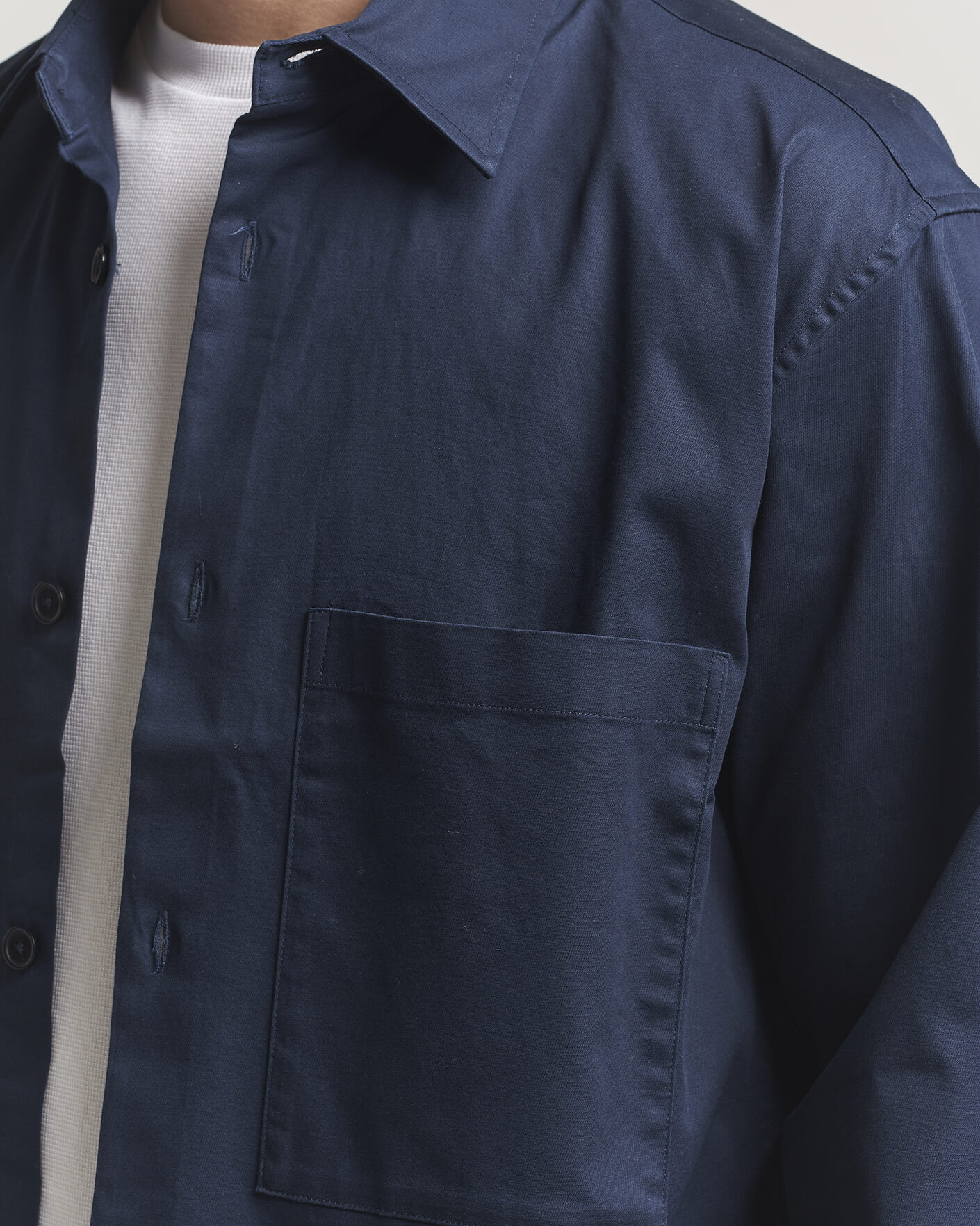 Homme | Chemises | NN07 | Freddy Cotton Overshirt Navy Blue