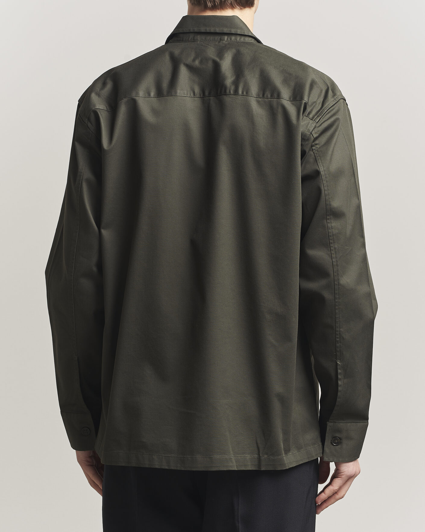 Homme | Chemises | NN07 | Freddy Cotton Overshirt Dark Army