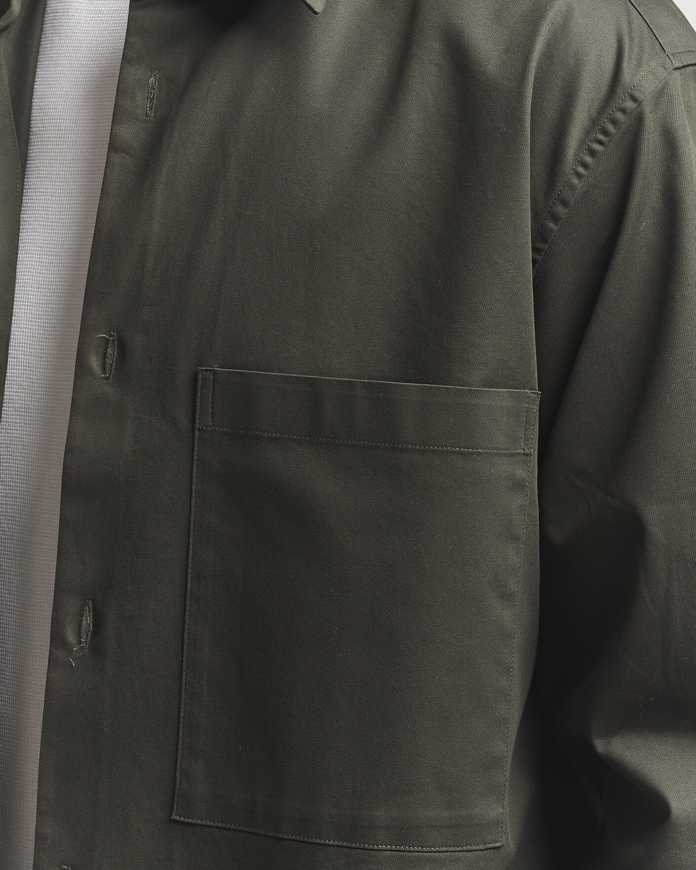 Homme | Chemises | NN07 | Freddy Cotton Overshirt Dark Army