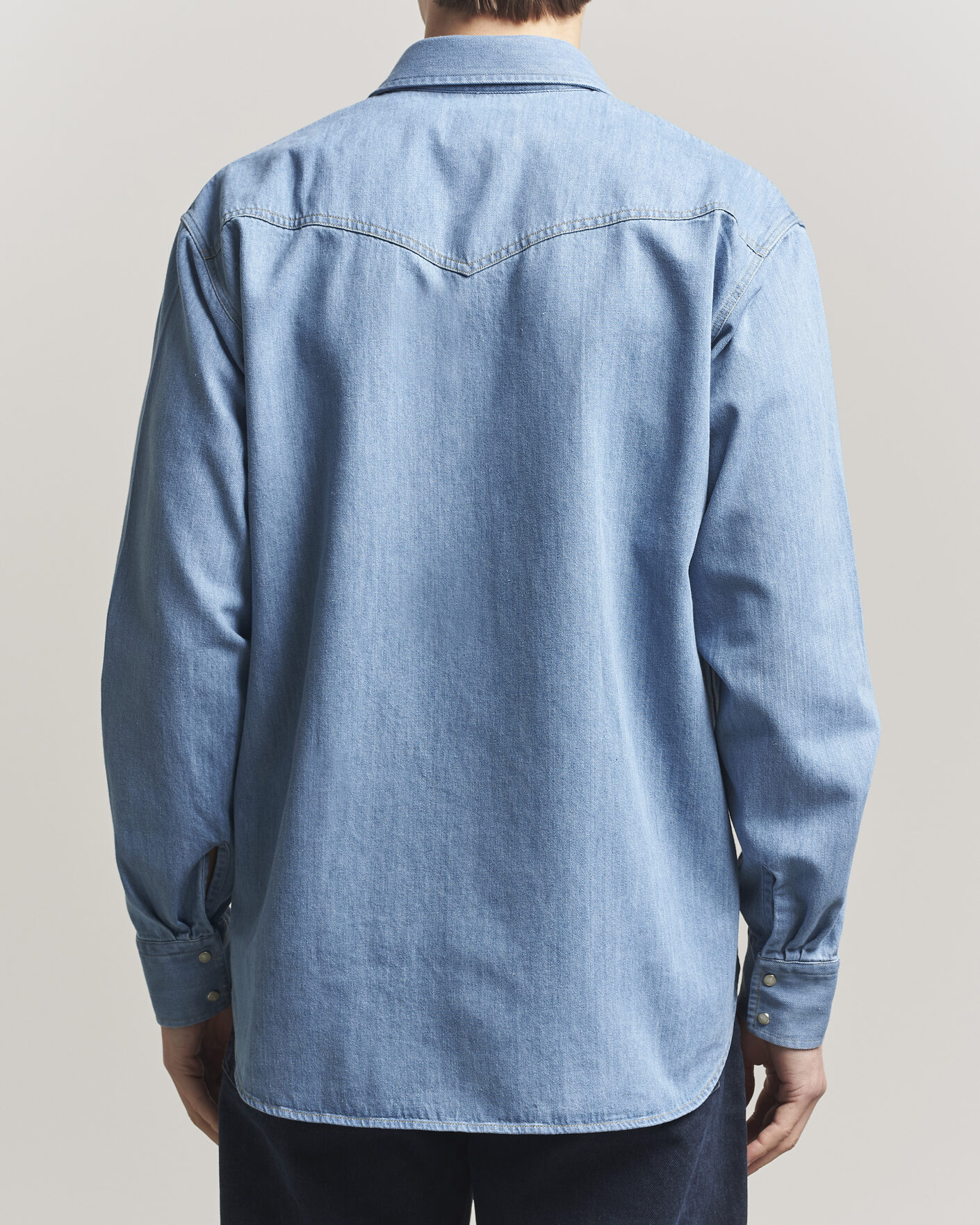 Homme | Chemises | NN07 | Ricky Western Denim Shirt Light Indigo