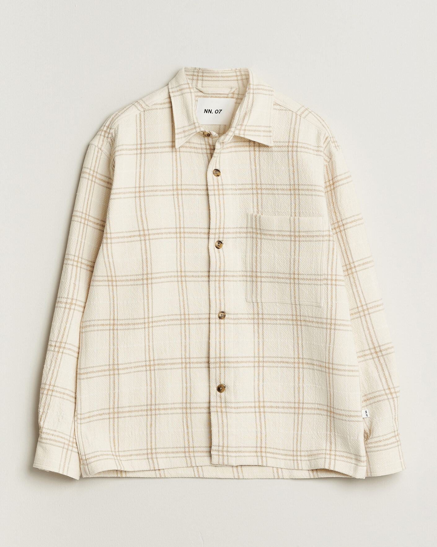 Homme | Chemises | NN07 | Adwin Checked Overshirt Ivory