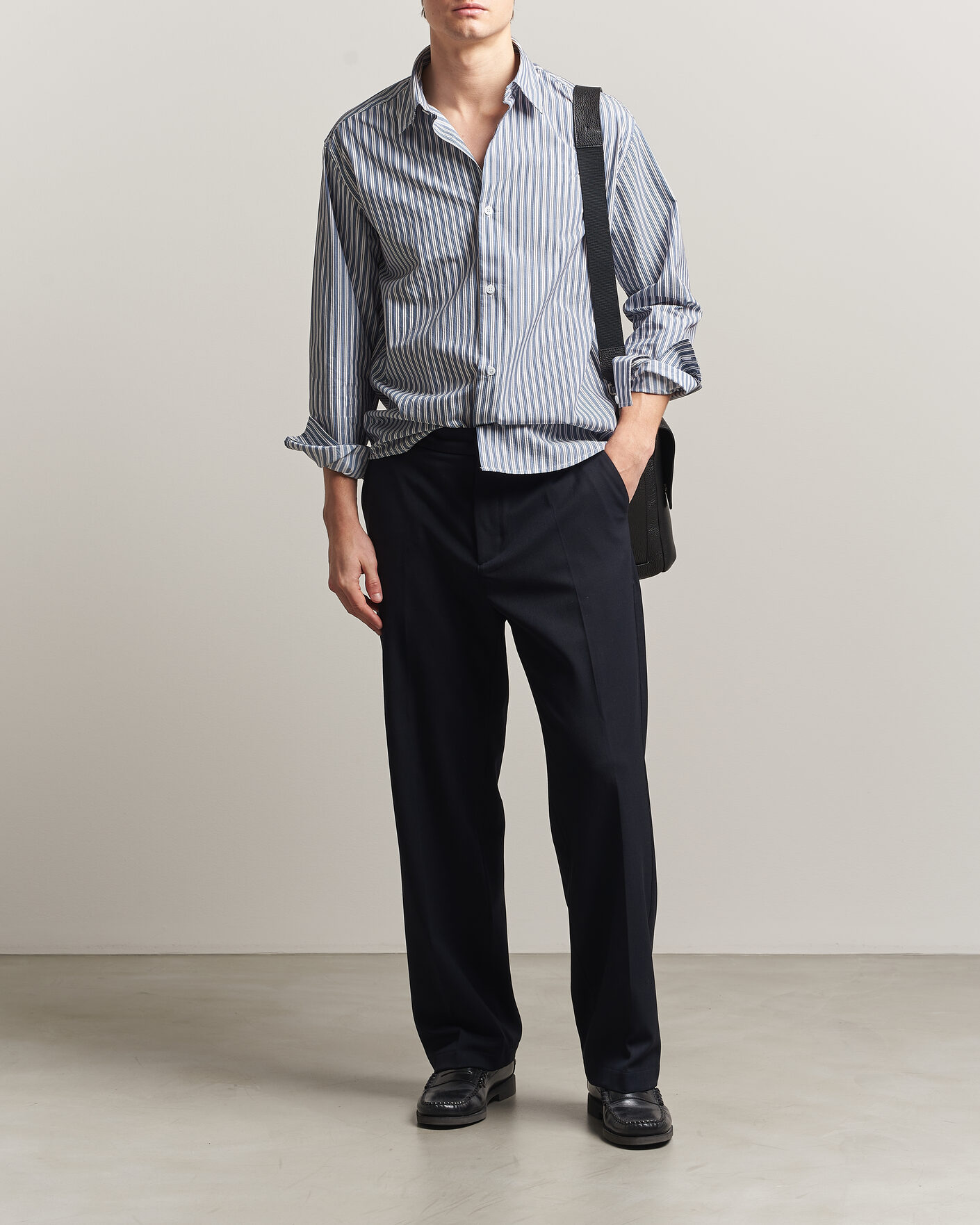 Homme | Chemises | NN07 | Freddy Striped Shirt Sea Spray Green