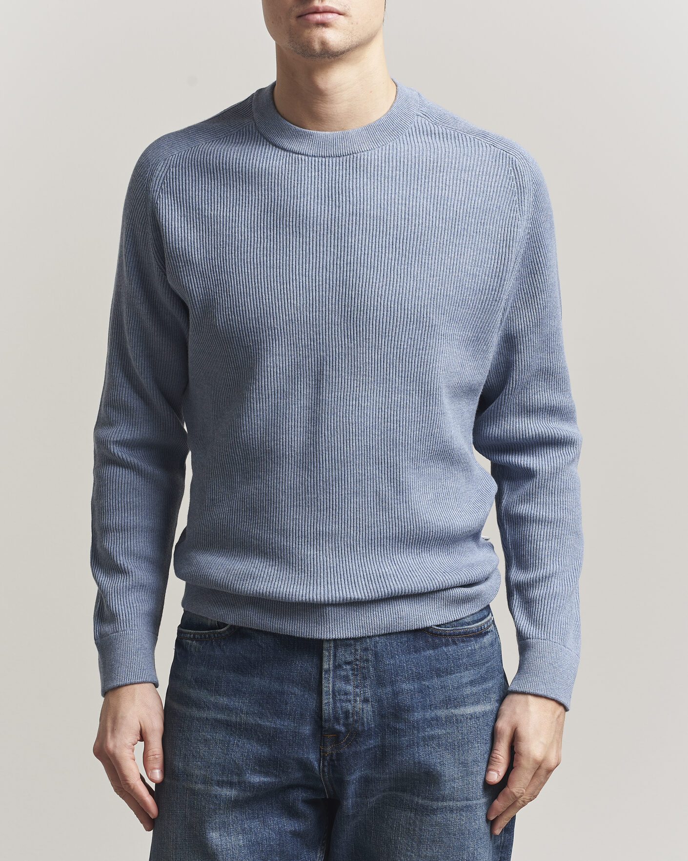 Homme | Pulls Et Tricots | NN07 | Kevin Cotton Knitted Sweater Stone Blue