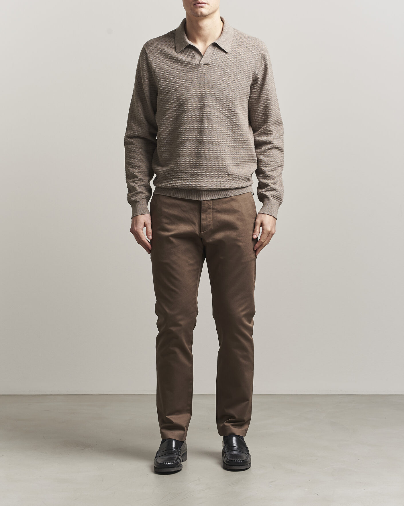 Homme | Pulls Et Tricots | NN07 | Paul Knitted Long Sleeve Polo Mable Husk