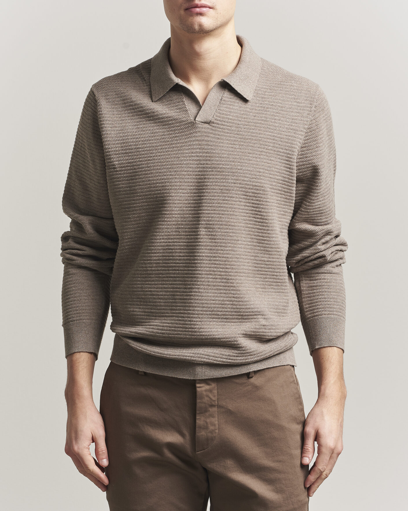 Homme | Pulls Et Tricots | NN07 | Paul Knitted Long Sleeve Polo Mable Husk