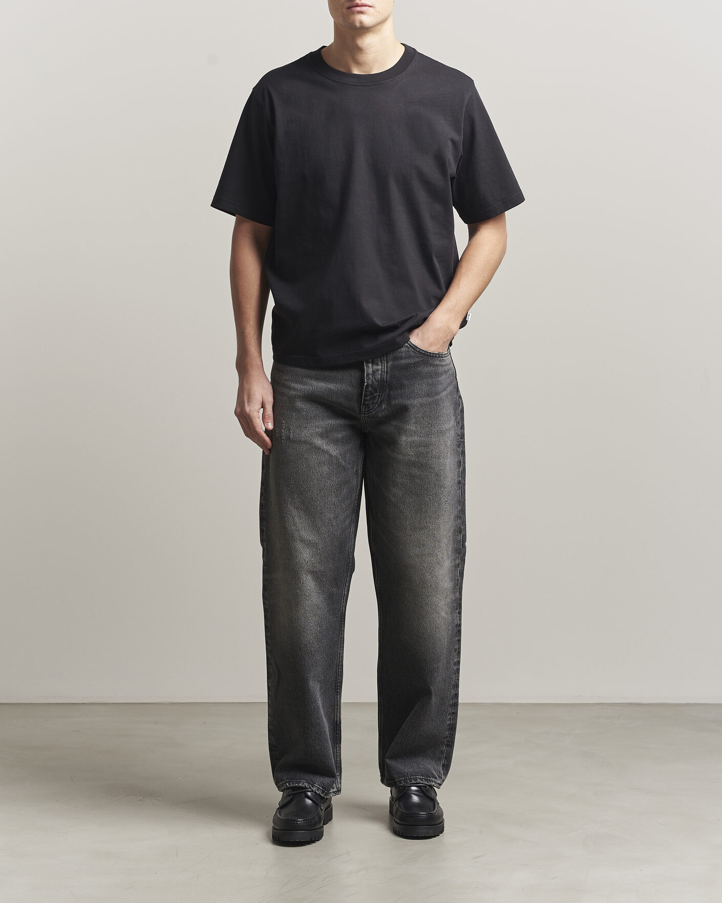 Homme | T-shirts | NN07 | Jett Washed Crew Neck T-Shirt Black