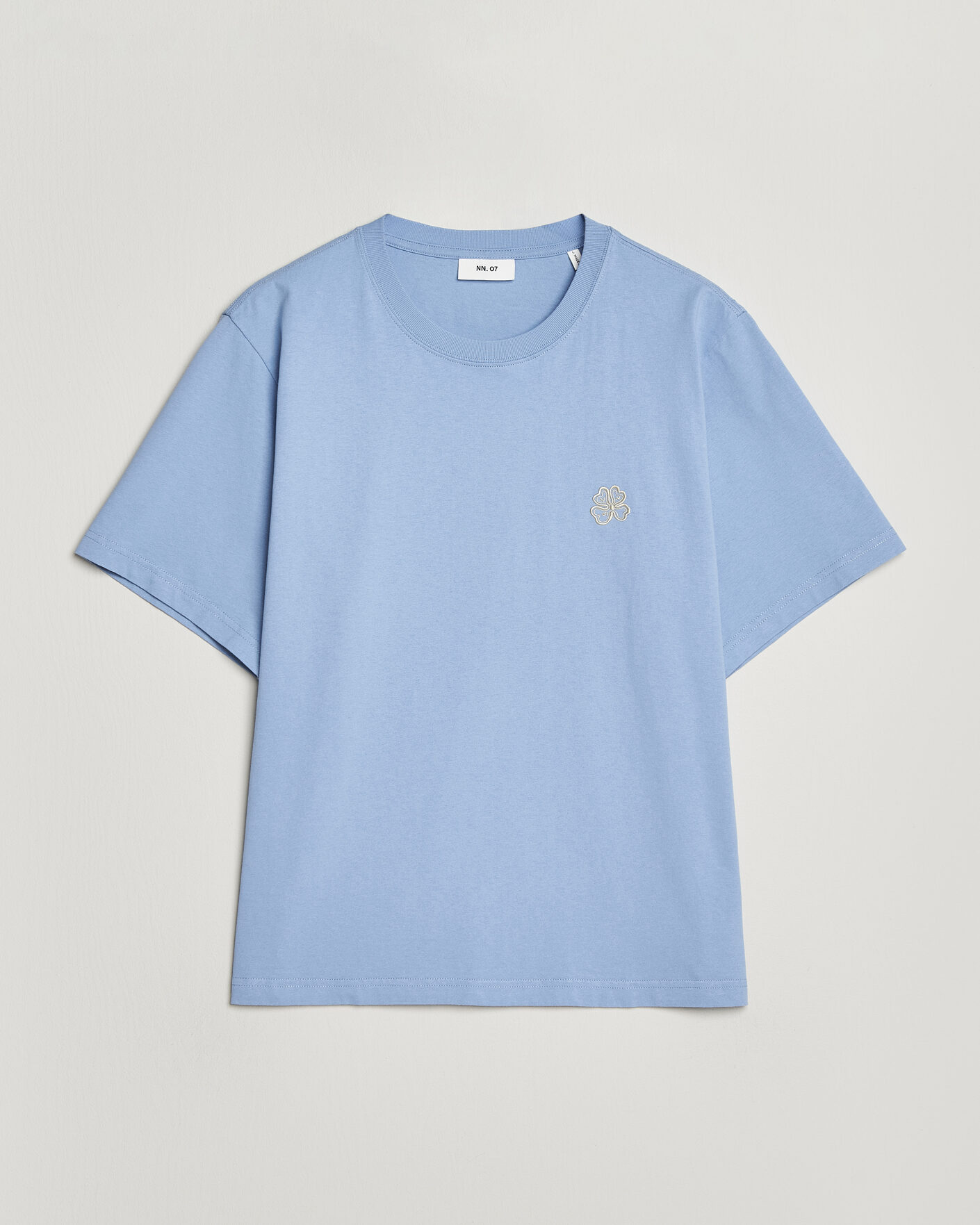 Homme | T-shirts | NN07 | Jett Embroidered Crew Neck T-Shirt Cerulian Blue