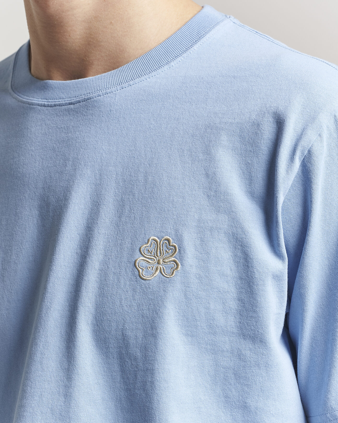 Homme | T-shirts | NN07 | Jett Embroidered Crew Neck T-Shirt Cerulian Blue