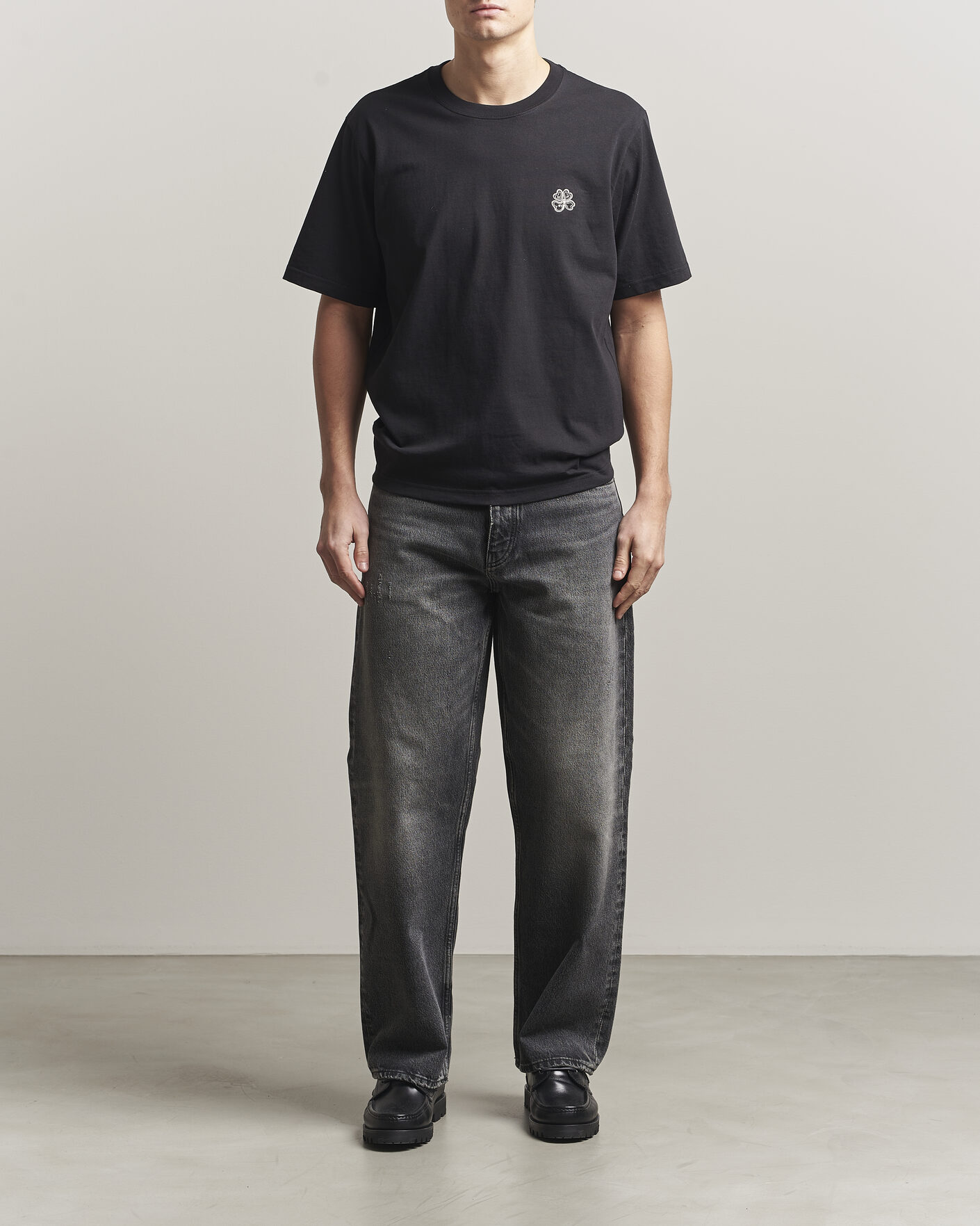 Homme | T-shirts | NN07 | Jett Embroidered Crew Neck T-Shirt Black