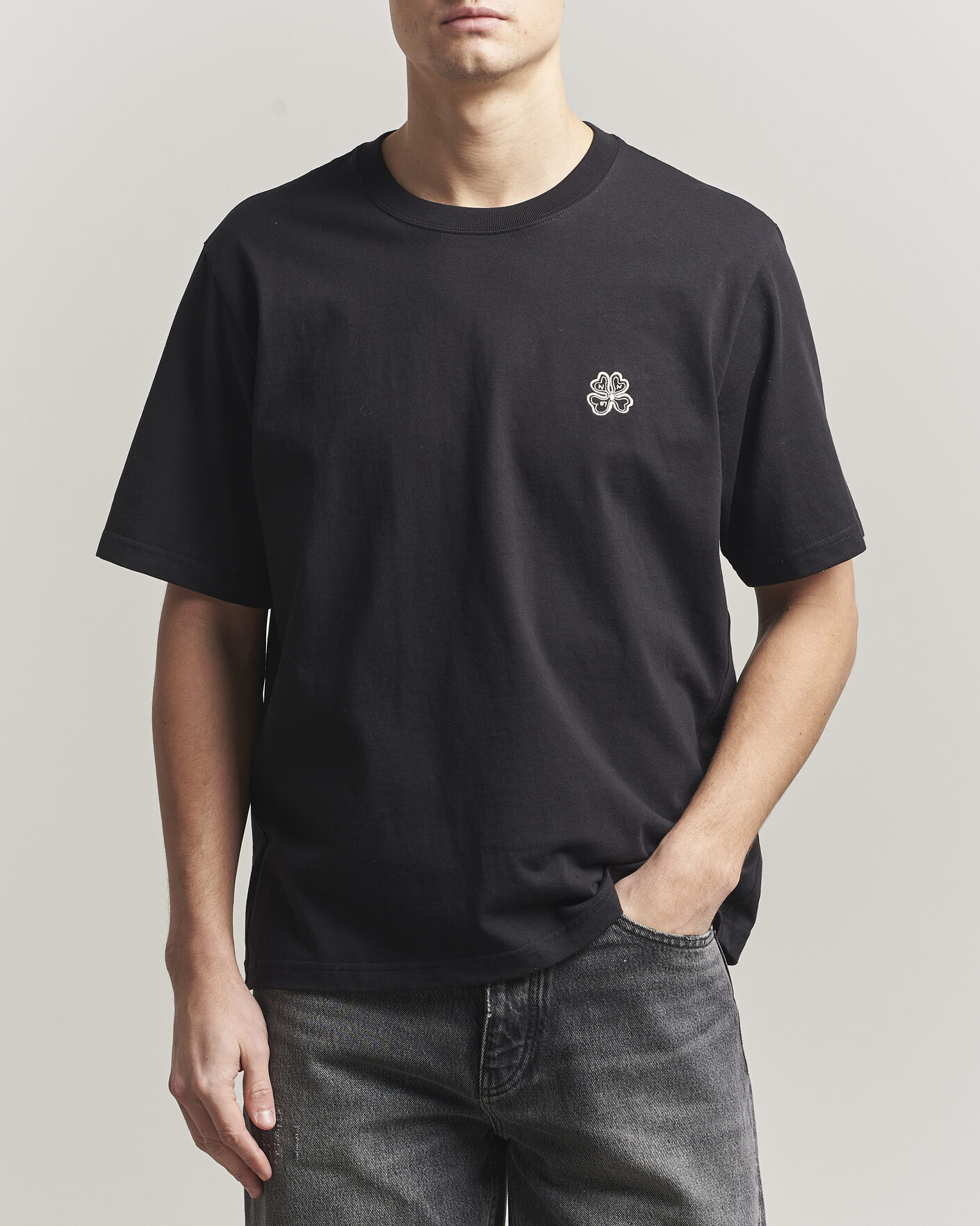 Homme | T-shirts | NN07 | Jett Embroidered Crew Neck T-Shirt Black