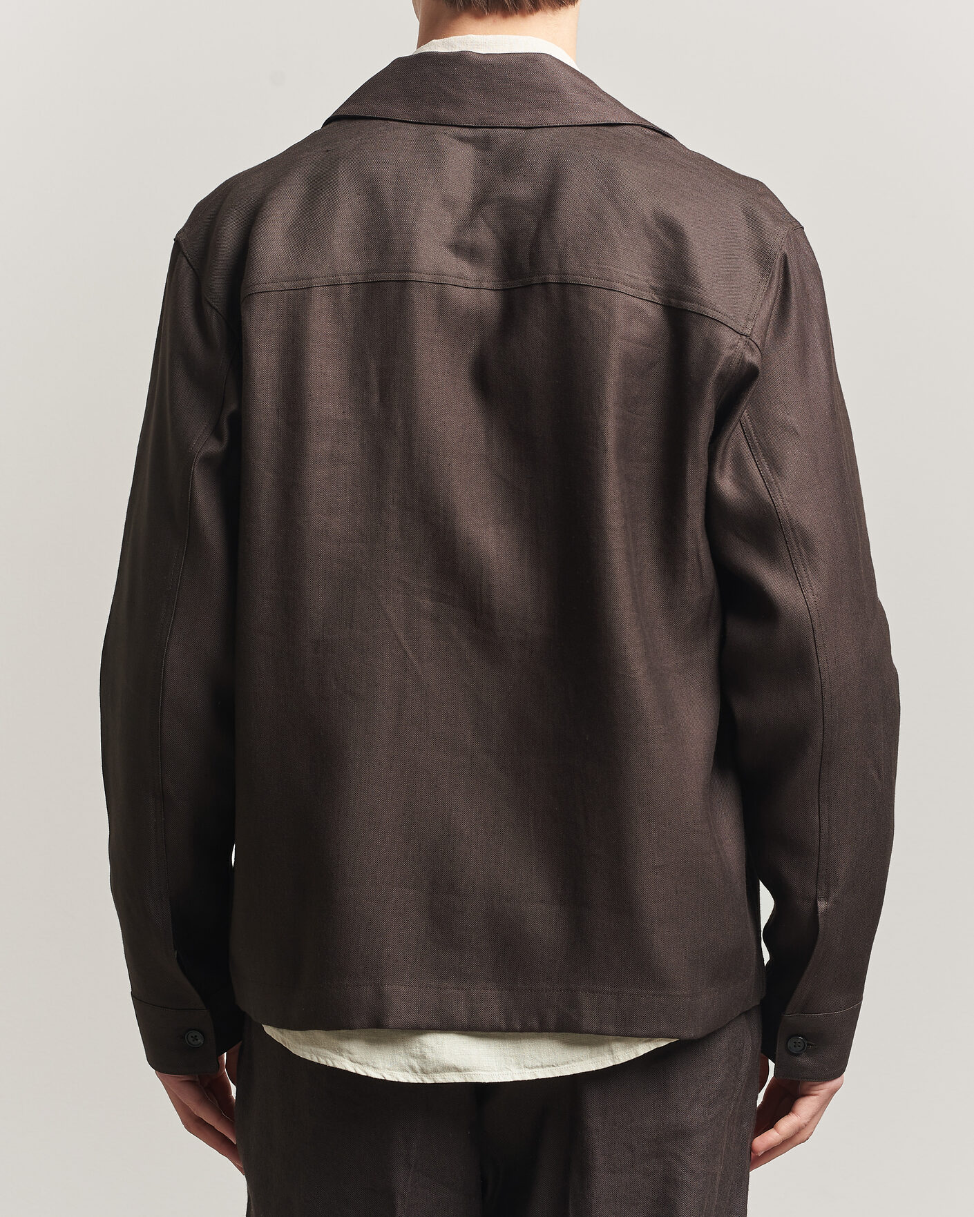 Homme | Chemises | NN07 | Alban Linen/Viscose Overshirt Deep Truffle