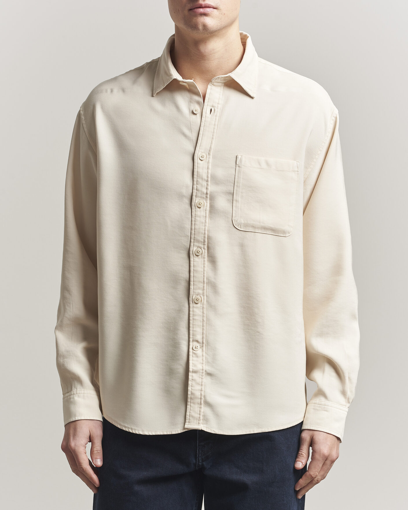 Homme | Chemises | NN07 | Deon Tencel Shirt Ivory