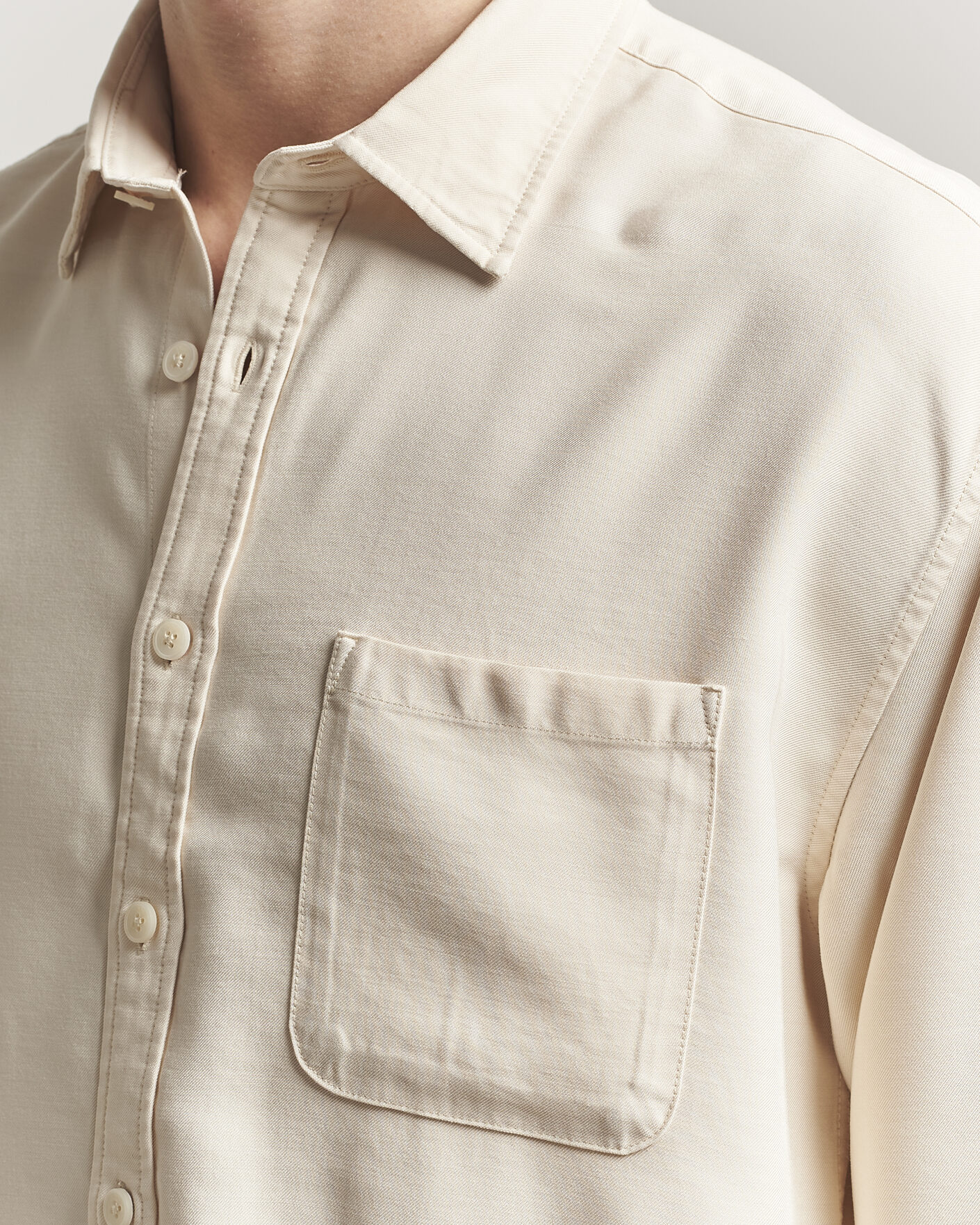 Homme | Chemises | NN07 | Deon Tencel Shirt Ivory