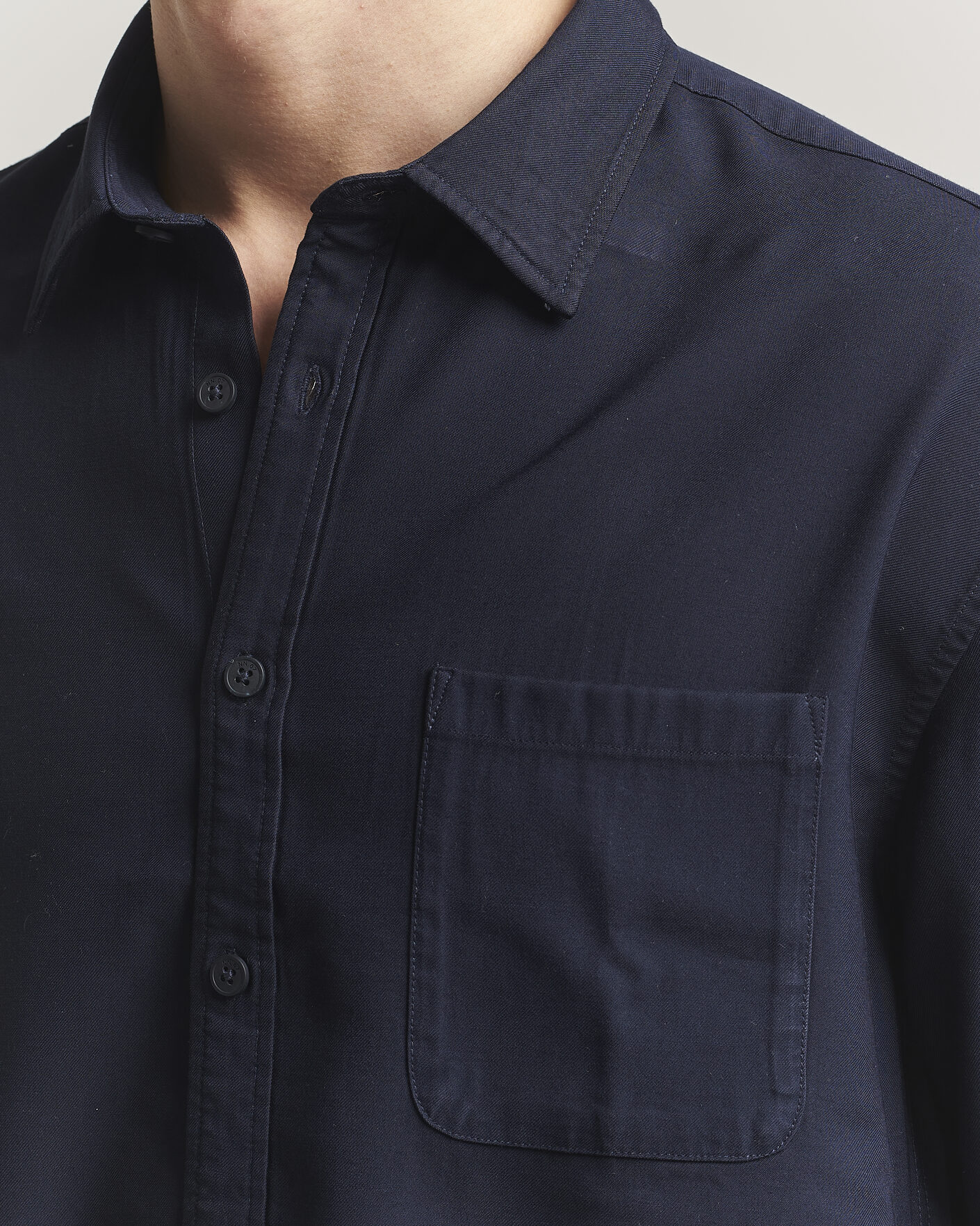 Homme | Chemises | NN07 | Deon Tencel Shirt Navy Blue