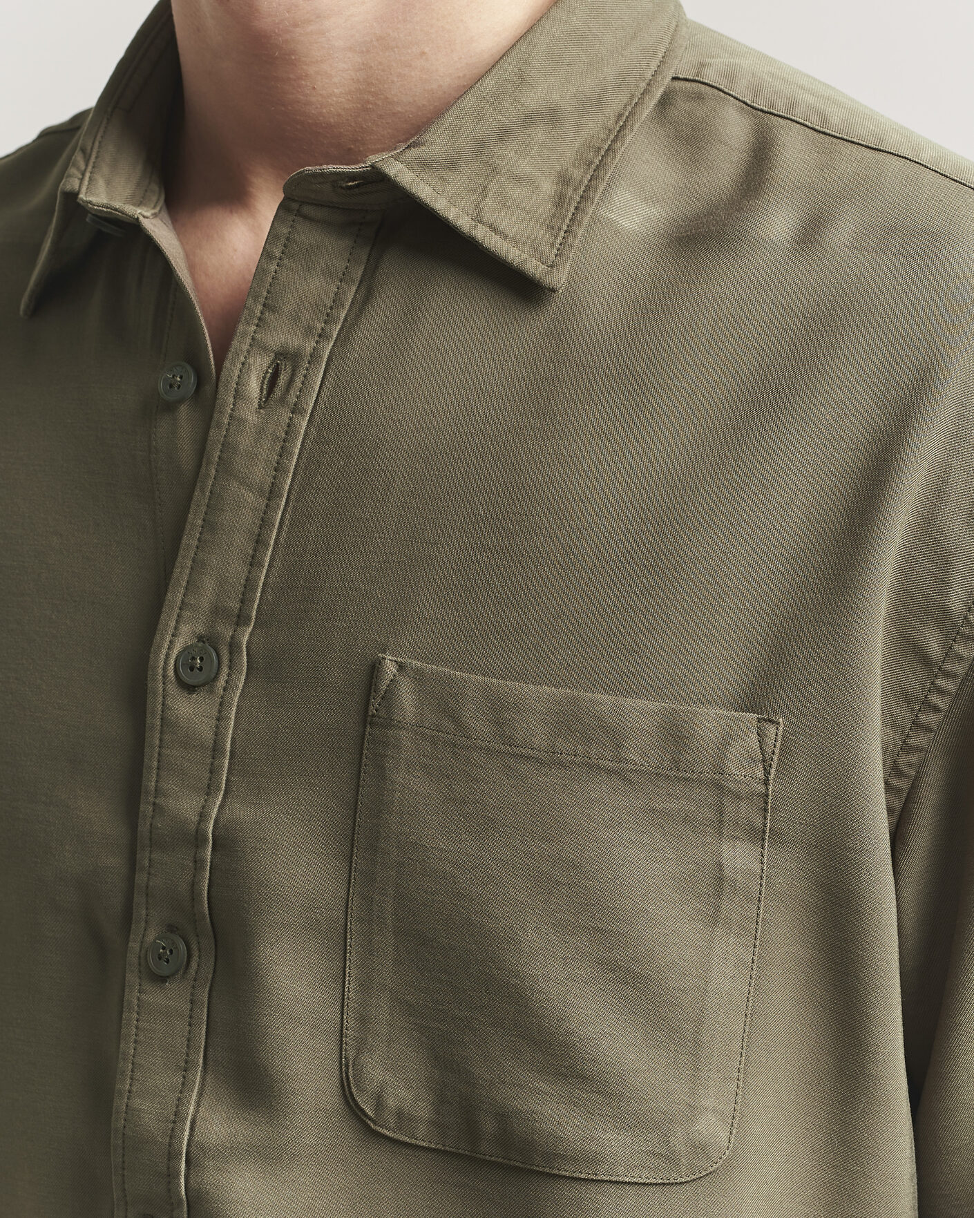 Homme | Chemises | NN07 | Deon Tencel Shirt Capers Green