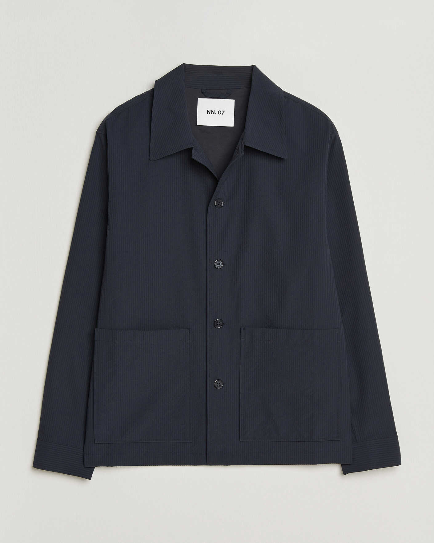 Homme | Chemises | NN07 | Blaze Seersucker Overshirt Navy Blue