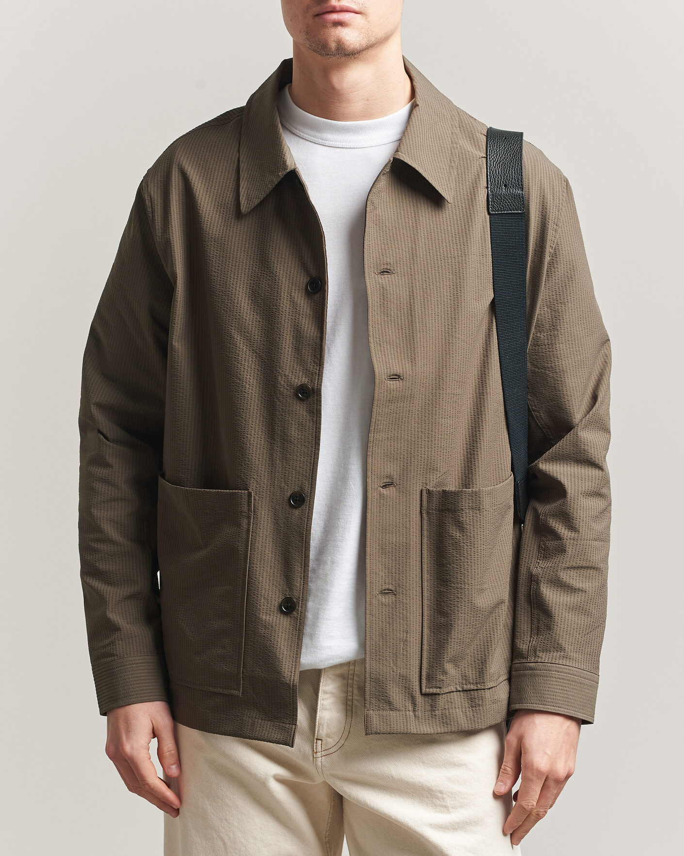 Homme | Chemises | NN07 | Blaze Seersucker Overshirt Mable Husk