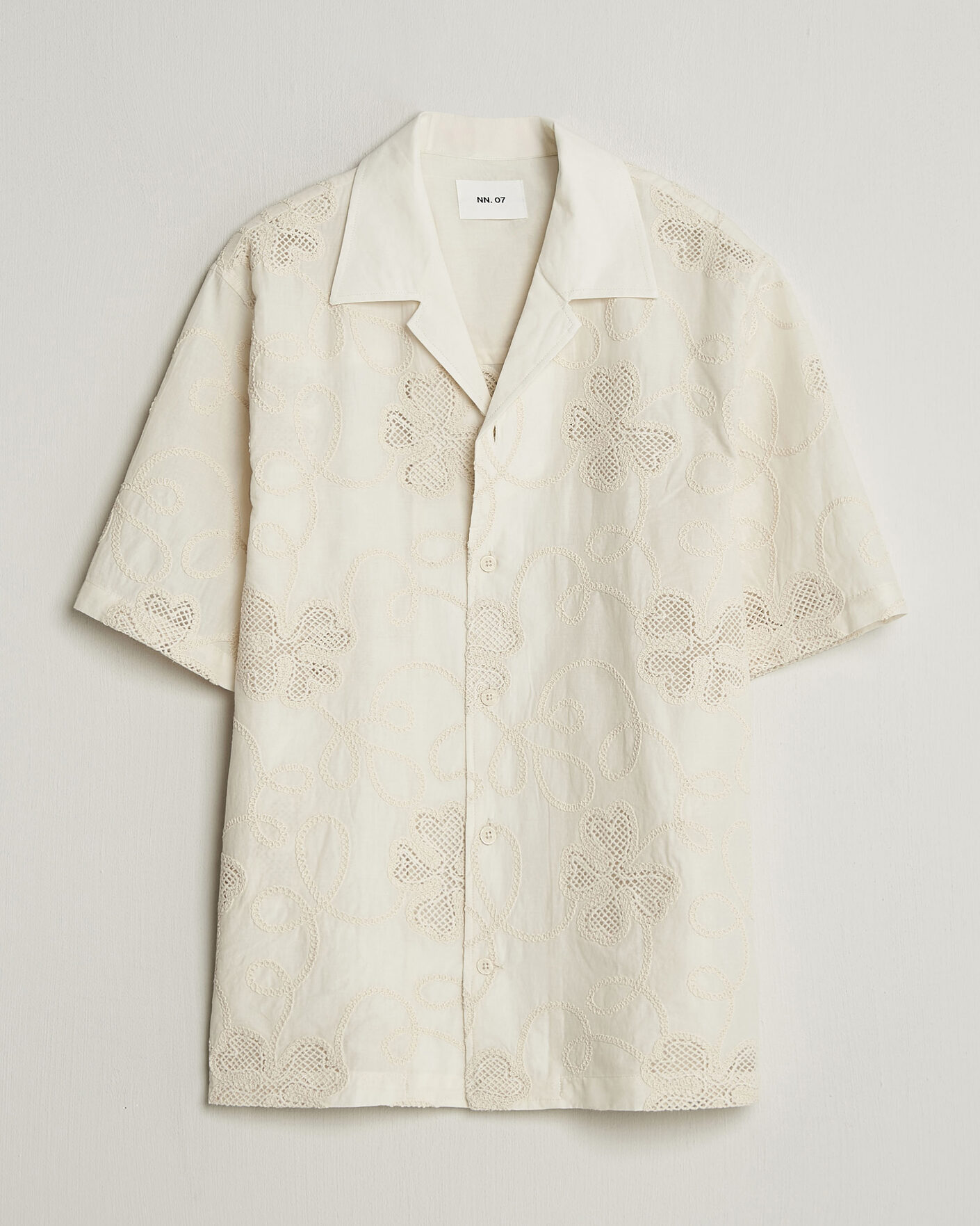 Homme | Chemises | NN07 | Ben Flower Shirt Ivory