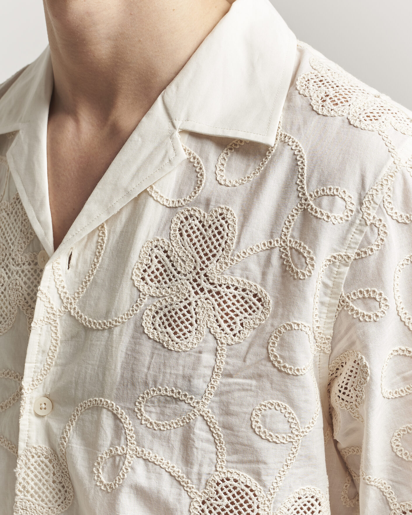 Homme | Chemises | NN07 | Ben Flower Shirt Ivory