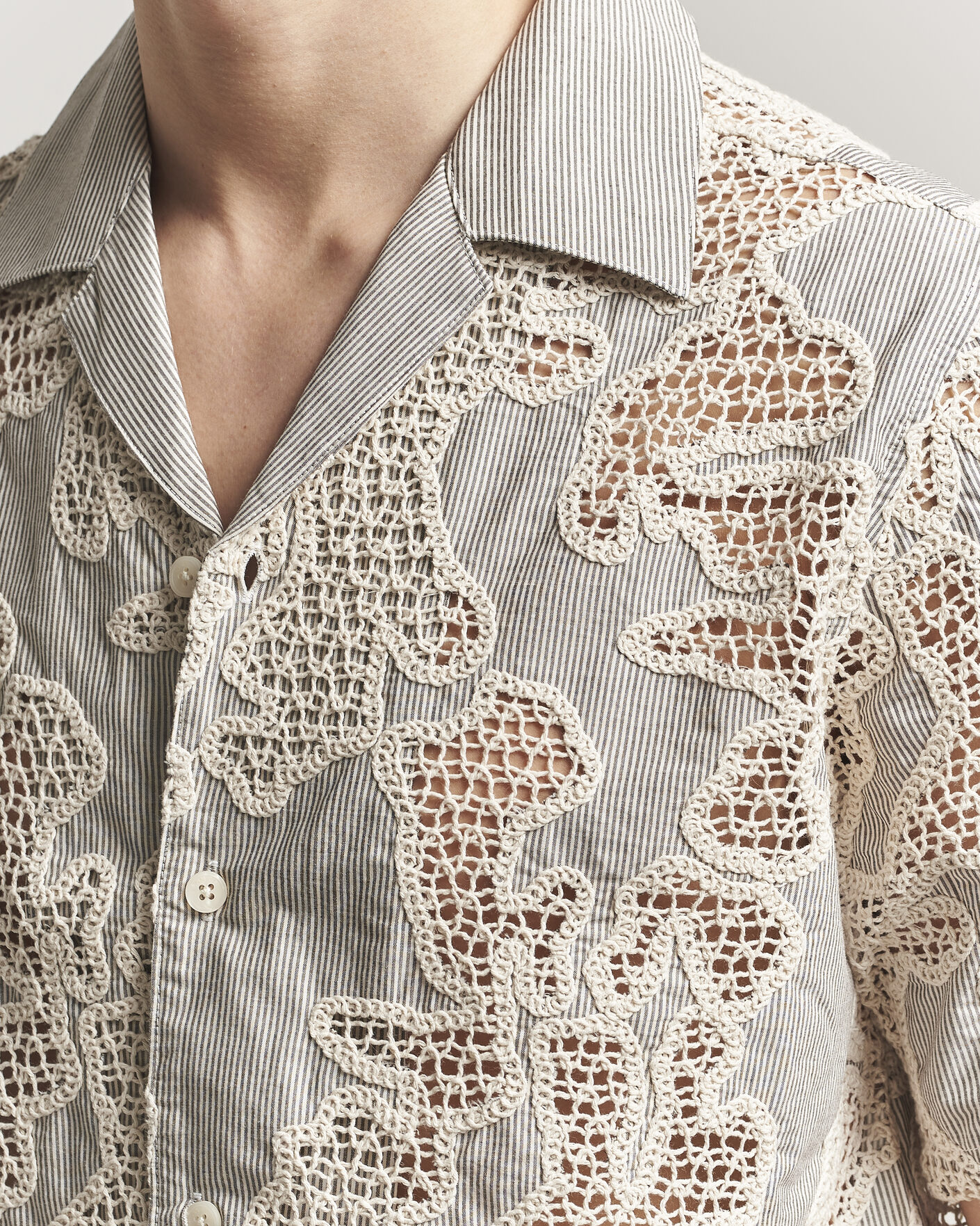 Homme | Chemises | NN07 | Julio Flower Short Sleeve Shirt Deep Truffle