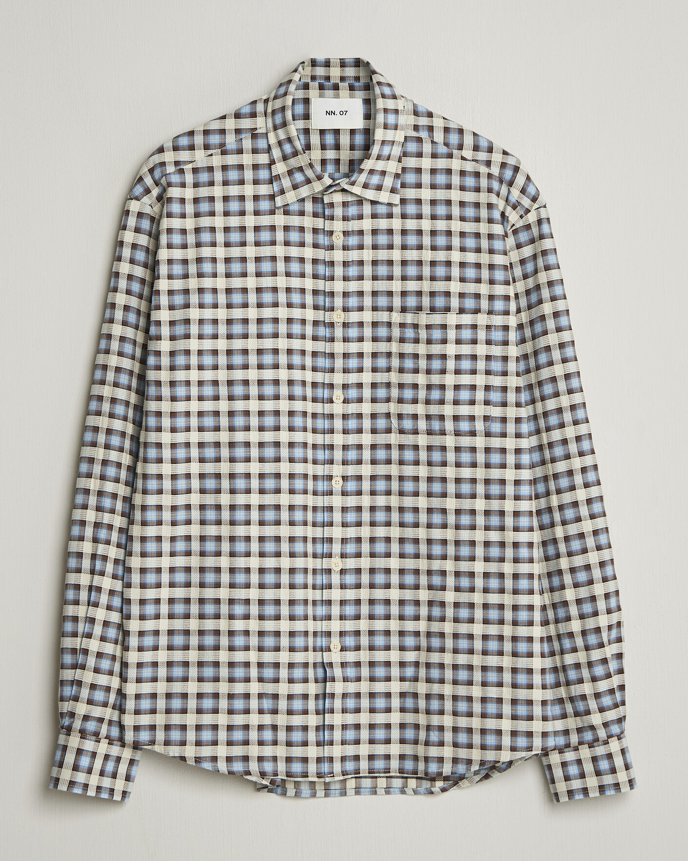 Homme | Chemises | NN07 | Deon Checked Shirt Blue