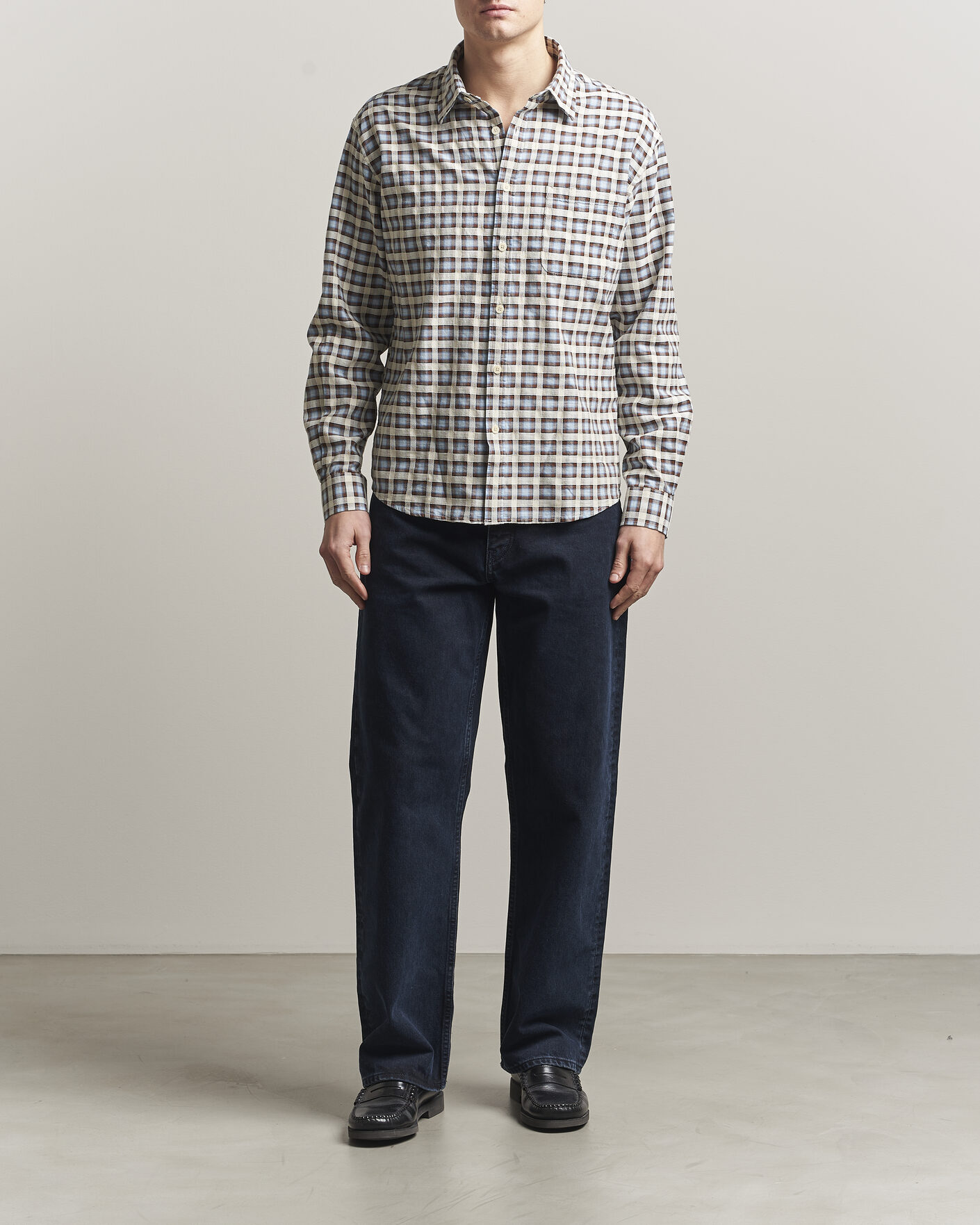 Homme | Chemises | NN07 | Deon Checked Shirt Blue