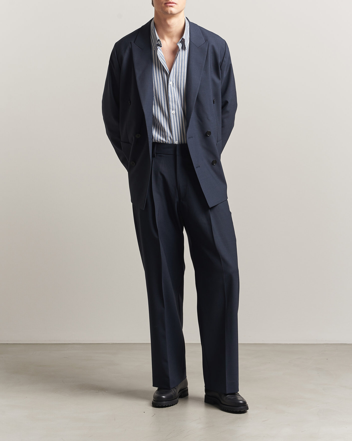 Homme | Blazers | NN07 | Jordin Summer Wool Double Breasted Blazer Deep Navy