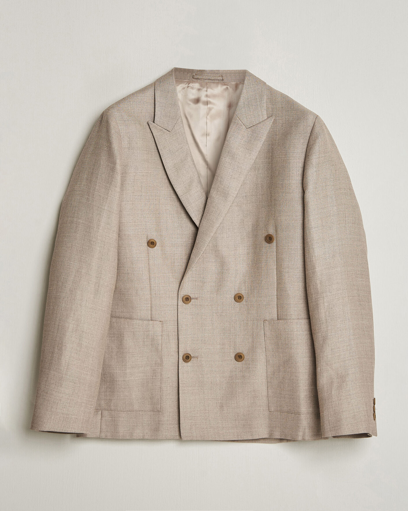 Homme | Blazers | NN07 | Jordin Linen/Wool Double Breasted Blazer Khaki Melange
