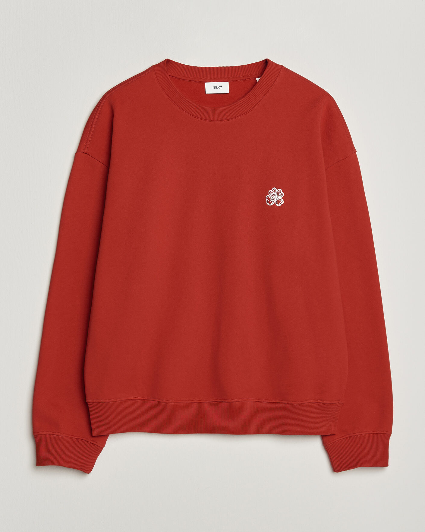 Homme | Pulls Et Tricots | NN07 | David Embroidered Crew Neck Sweatshirt Chili Red
