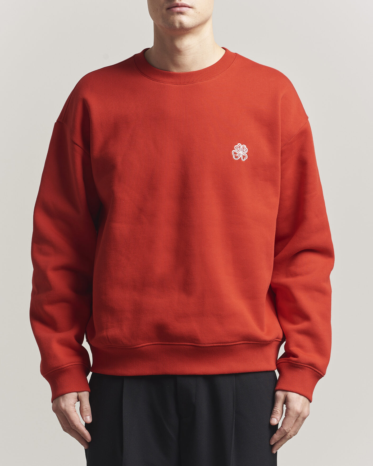 Homme | Pulls Et Tricots | NN07 | David Embroidered Crew Neck Sweatshirt Chili Red