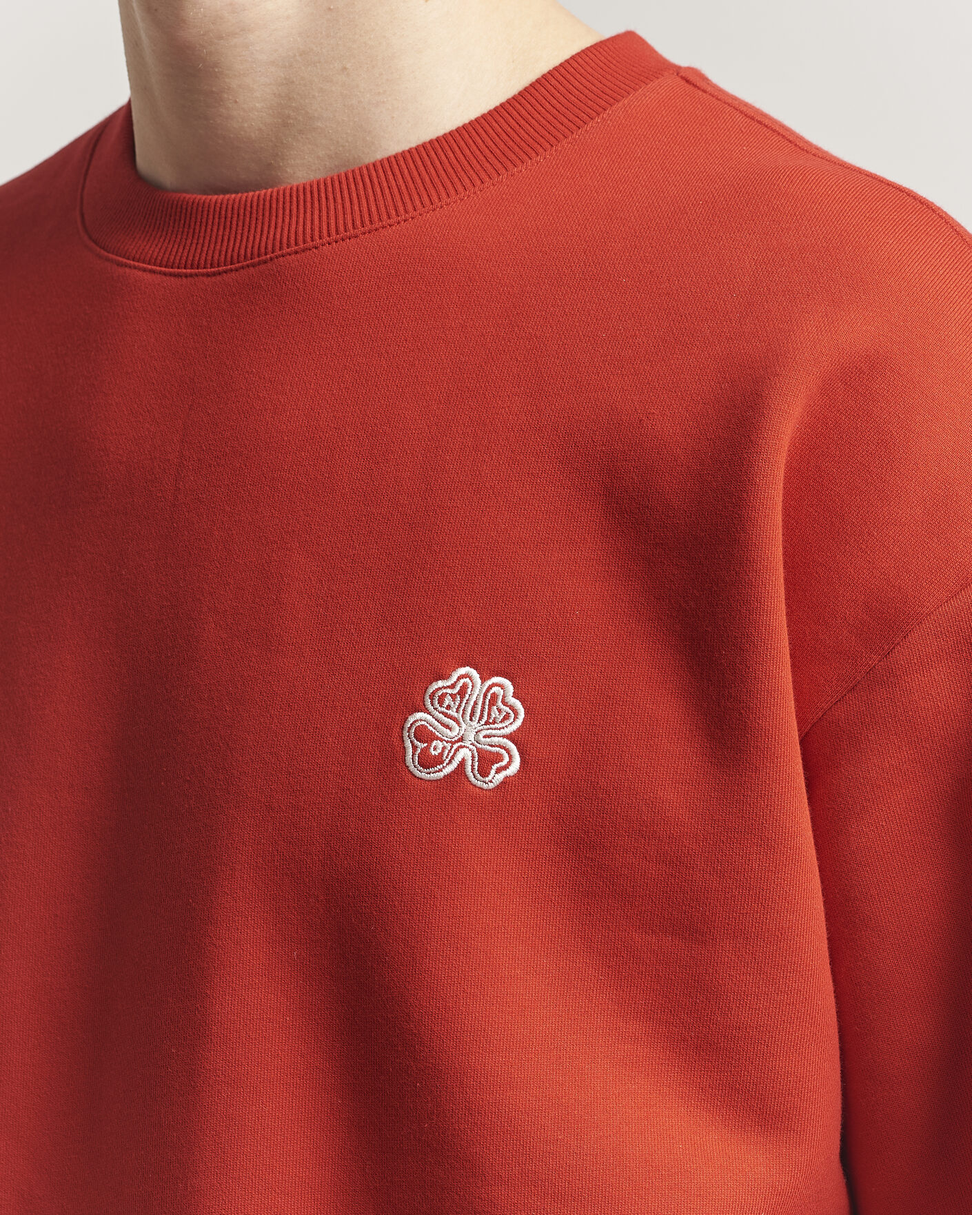 Homme | Pulls Et Tricots | NN07 | David Embroidered Crew Neck Sweatshirt Chili Red