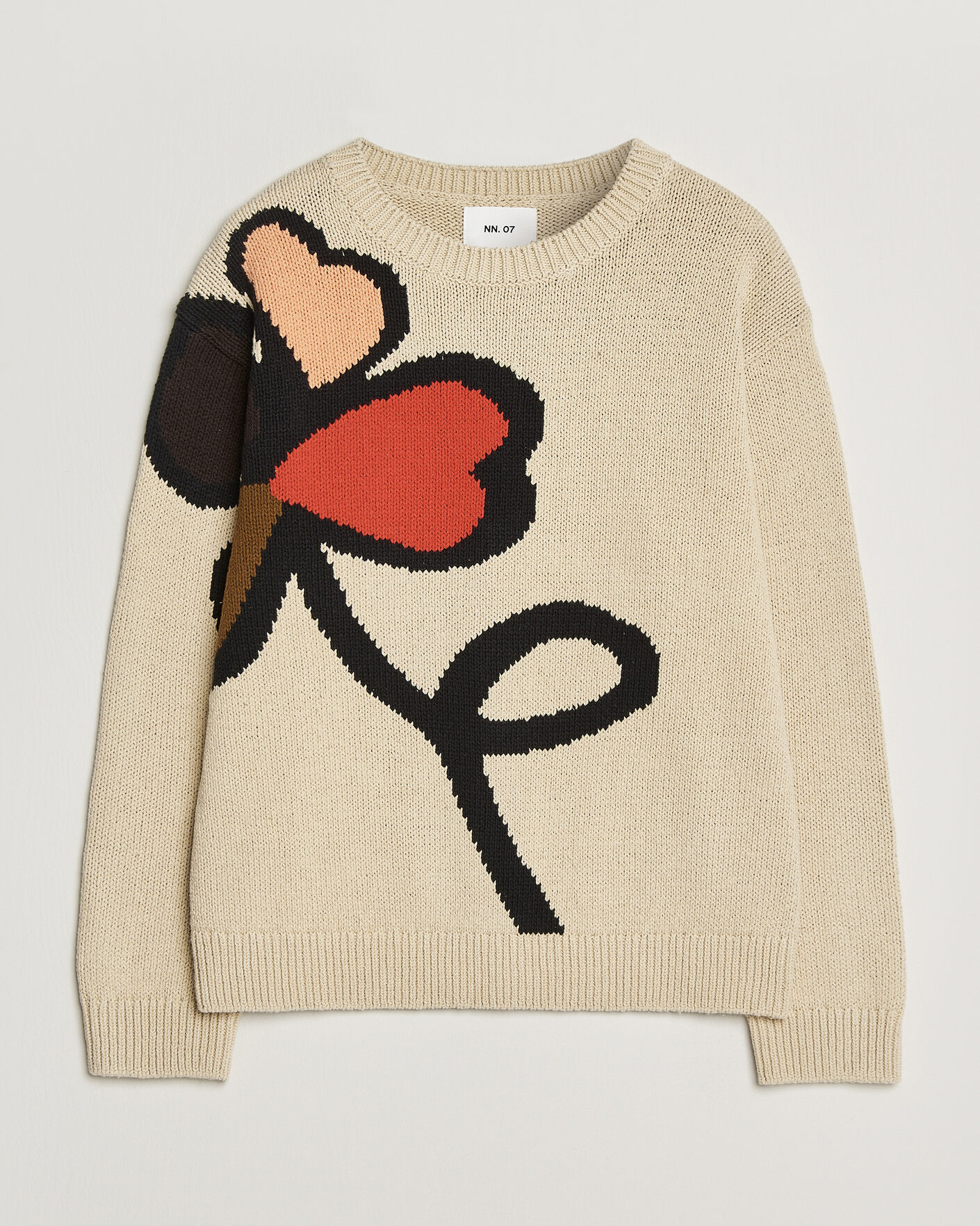 Homme | Pulls Et Tricots | NN07 | Todd Printed Flower Sweater Ecru Multi