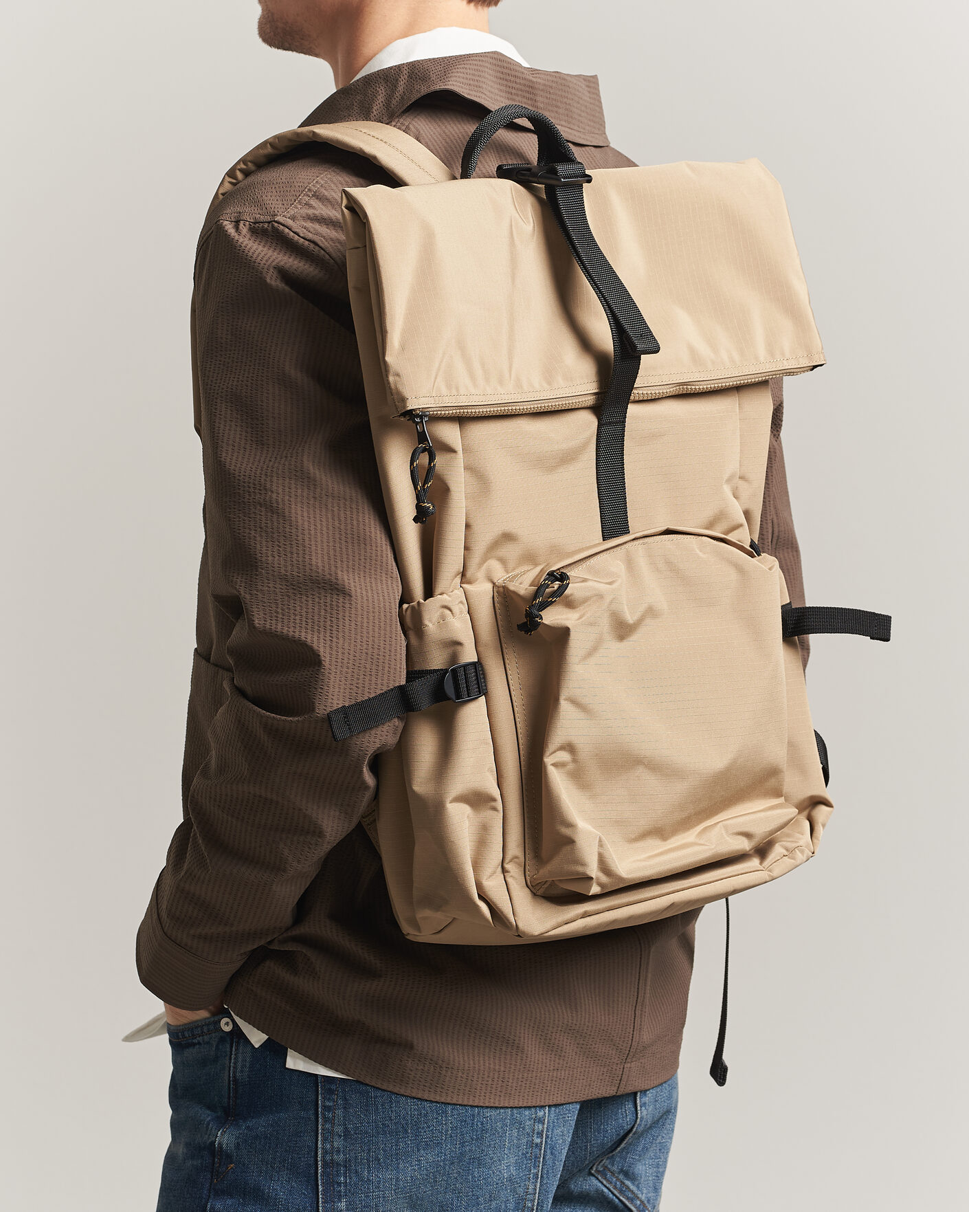 Homme | Sacs | NN07 | Nylon Ripstop Rolltop Backpack Desert Khaki