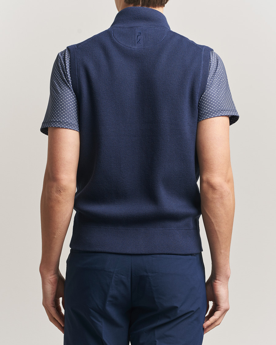 Homme | Pulls Et Tricots | RLX Ralph Lauren | Cotton Coolmax Mockneck Vest Refined Navy