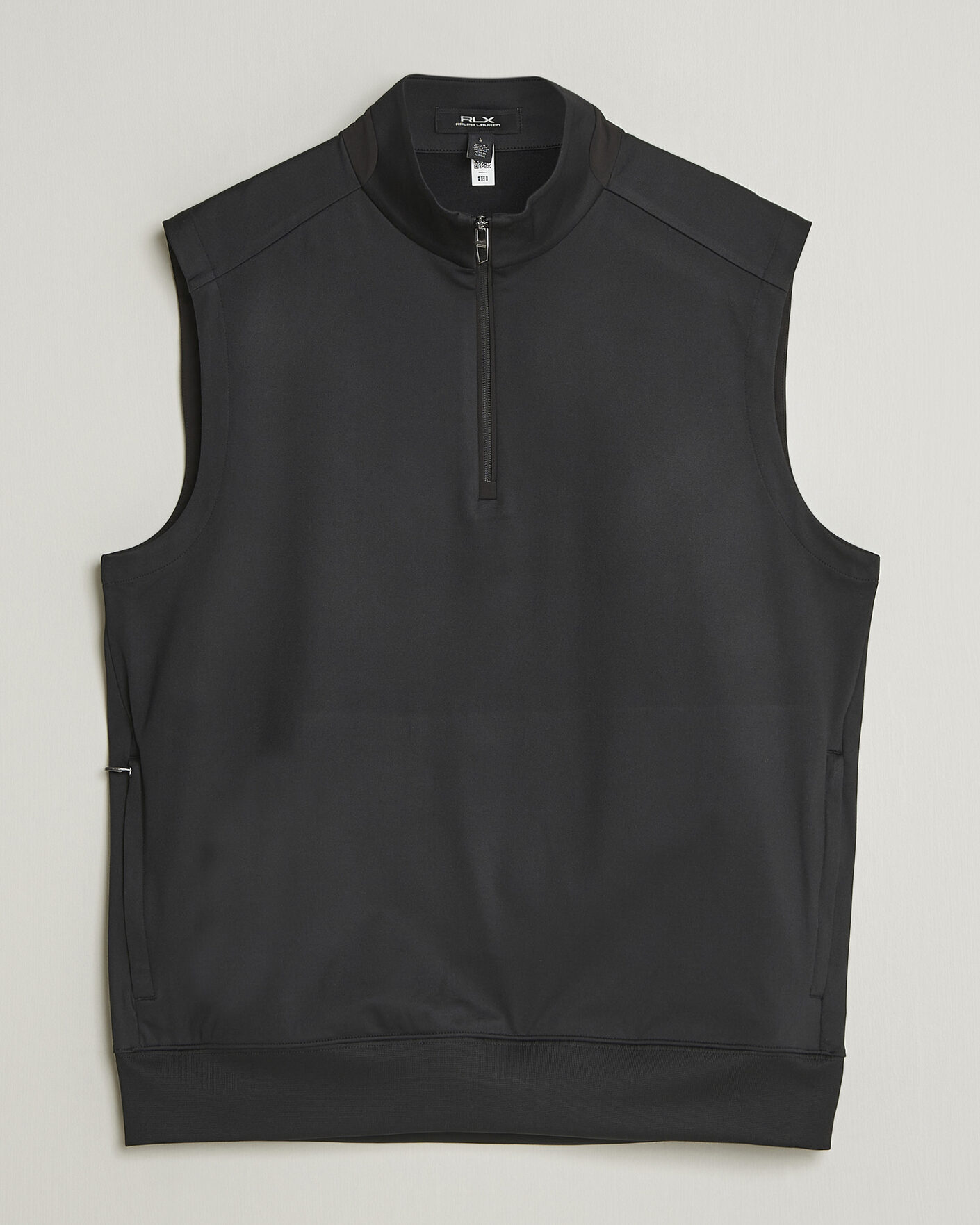Homme | Gilets | RLX Ralph Lauren | Half-Zip Luxury Jersey Vest Polo Black