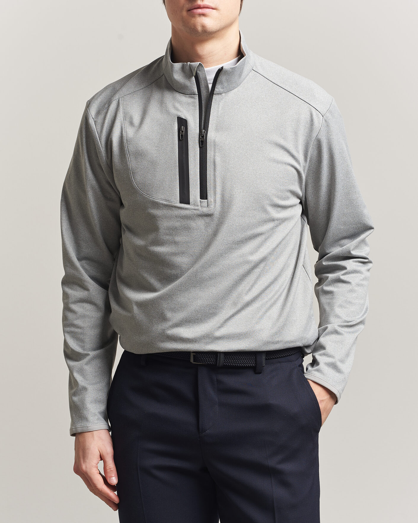 Homme | Vêtements de golf | RLX Ralph Lauren | Luxury Jersey Half Zip Andover Heather