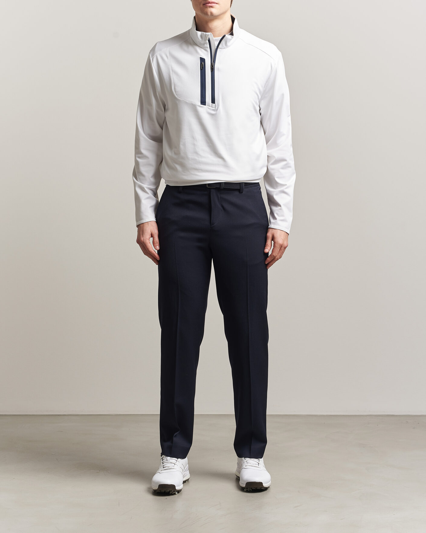 Homme | Pulls Et Tricots | RLX Ralph Lauren | Luxury Jersey Half Zip Ceramic White