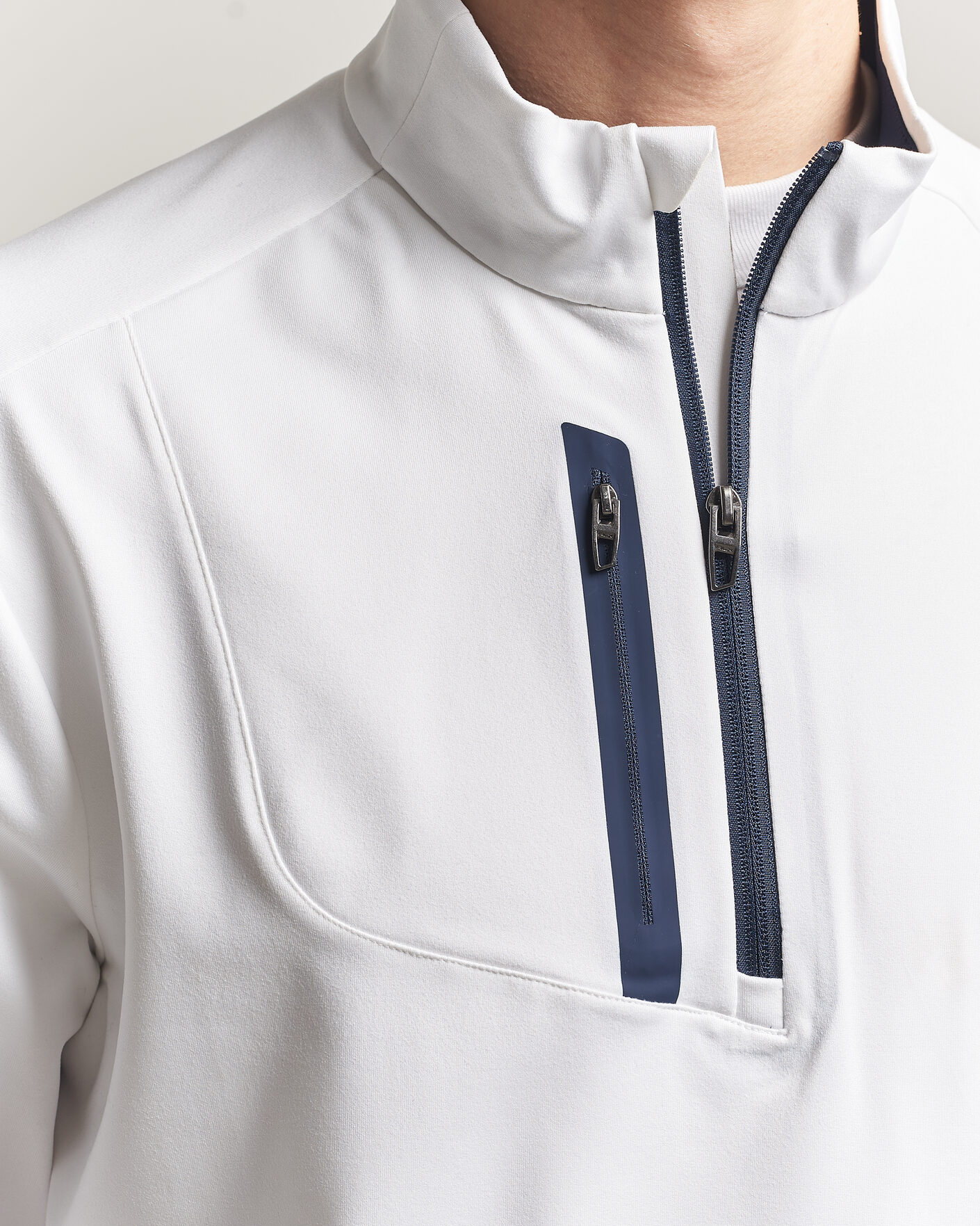Homme | Pulls Et Tricots | RLX Ralph Lauren | Luxury Jersey Half Zip Ceramic White
